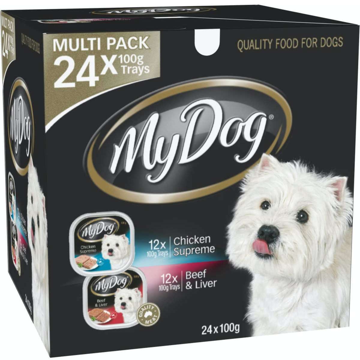 My Dog Tinned Dog Food Multi Pack 24 x 100g - Chicken Supreme & Beef ...