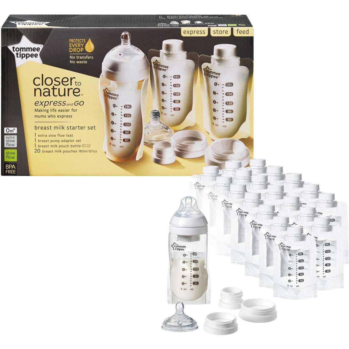 Tommee Tippee Express and Go Breast Milk Starter Set Woolworths