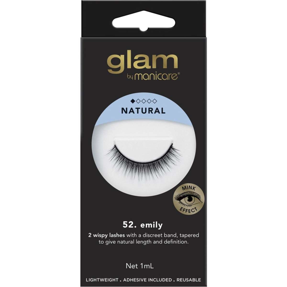 Glam By Manicare Mink Effect Lashes 52 Emily Woolworths