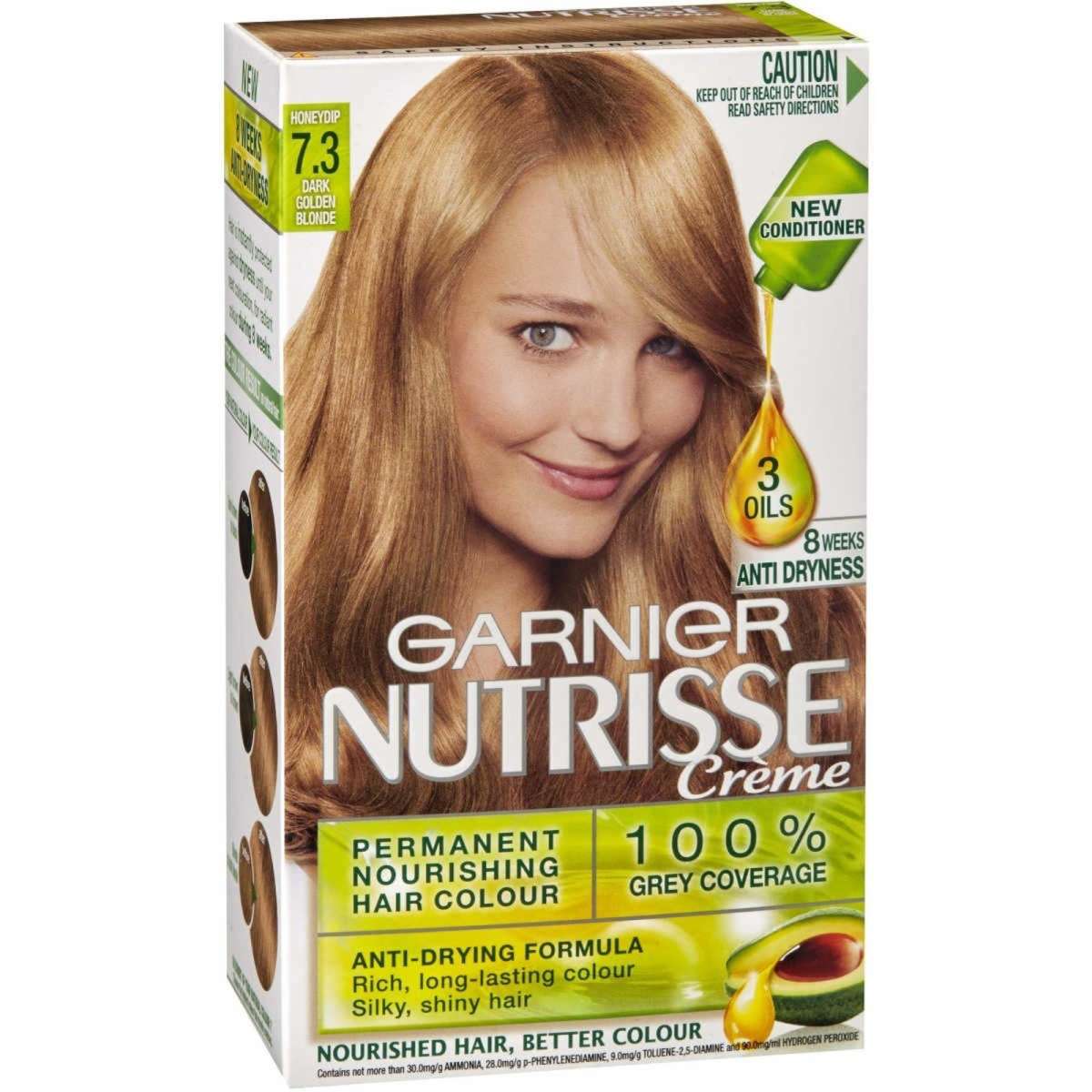 Garnier Nutrisse Permanent Hair Colour 7.3 Honey Dip Woolworths
