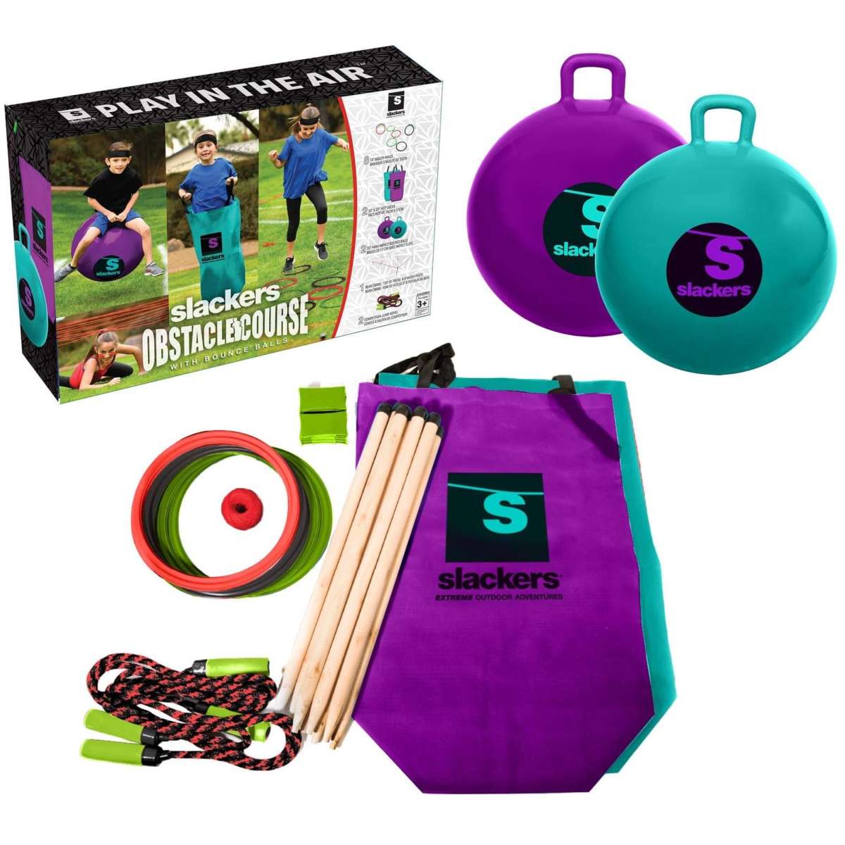 Slackers Ninja Obstacle Course with Bounce Balls Woolworths