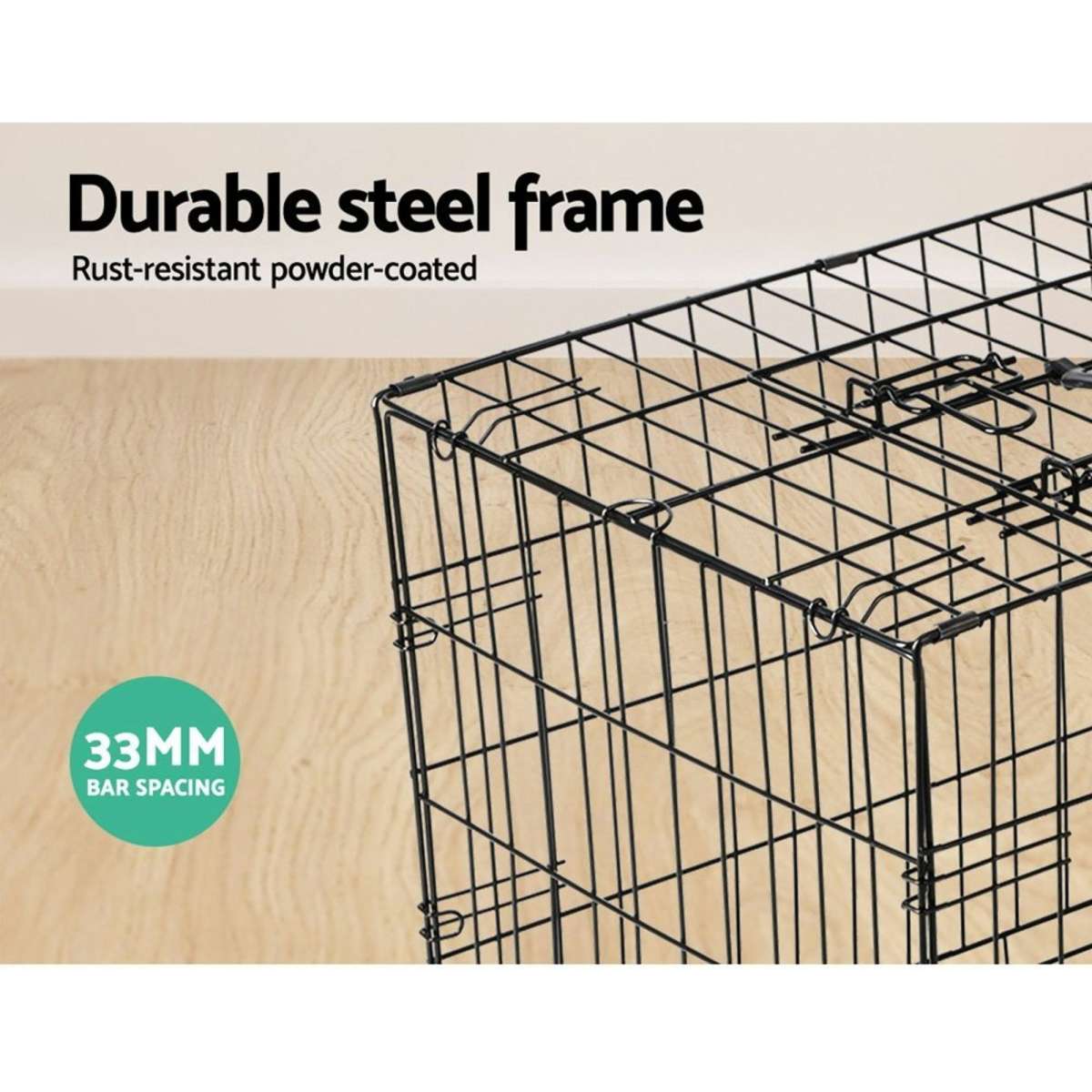 i.Pet Dog Cage 36" Pet Crate Puppy Cat Foldable Metal Kennel Portable 3