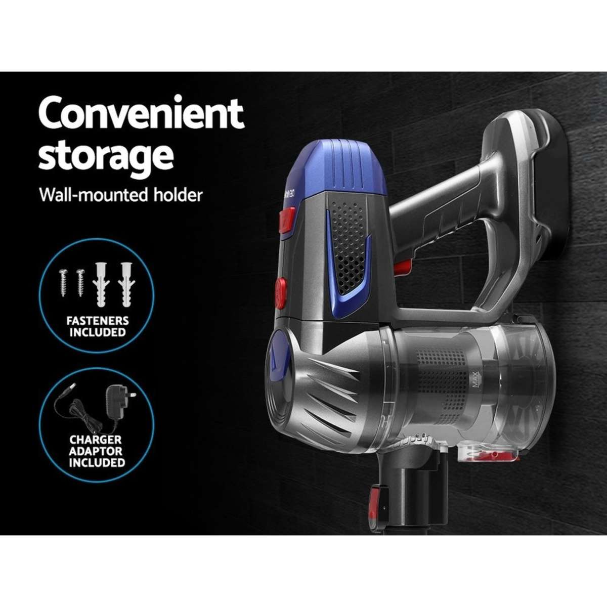 Devanti Handheld Vacuum Cleaner Bagless Cordless Red 150W Woolworths