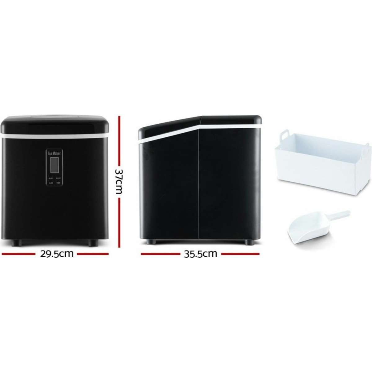 Devanti 3.2L Portable Ice Maker Machine Benchtop Counter Woolworths