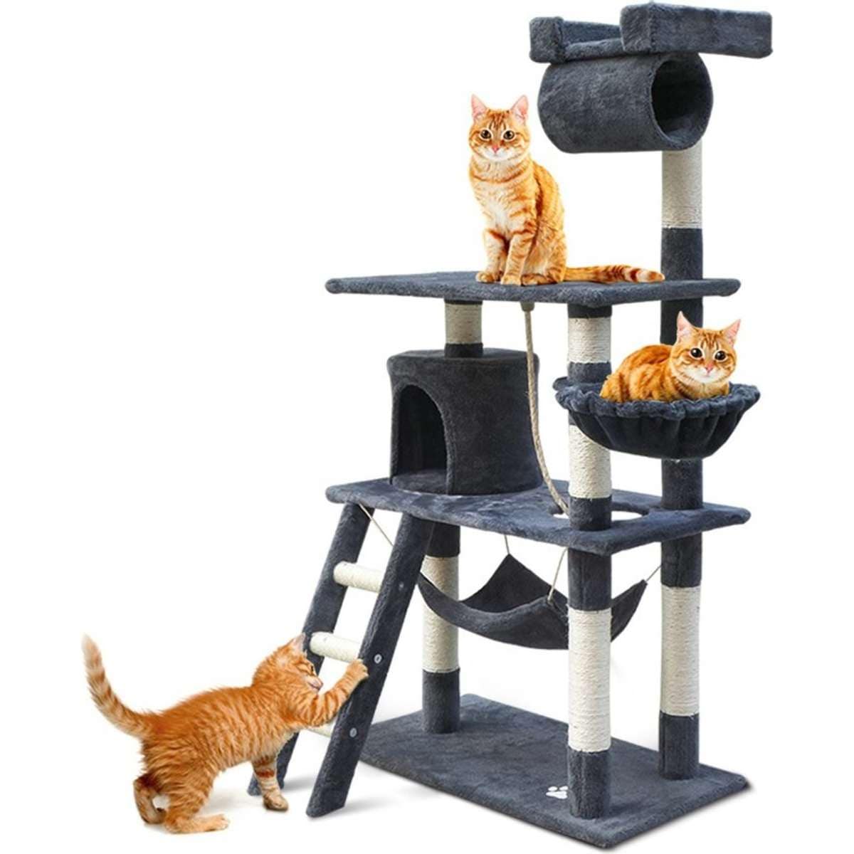 i.Pet Cat Tree 141cm Tower Scratching Post Scratcher Condo Wood House