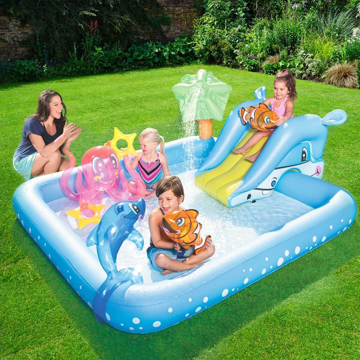 Bestway Kids Pool 239x206x86cm Inflatable Above Ground Swimming Play ...