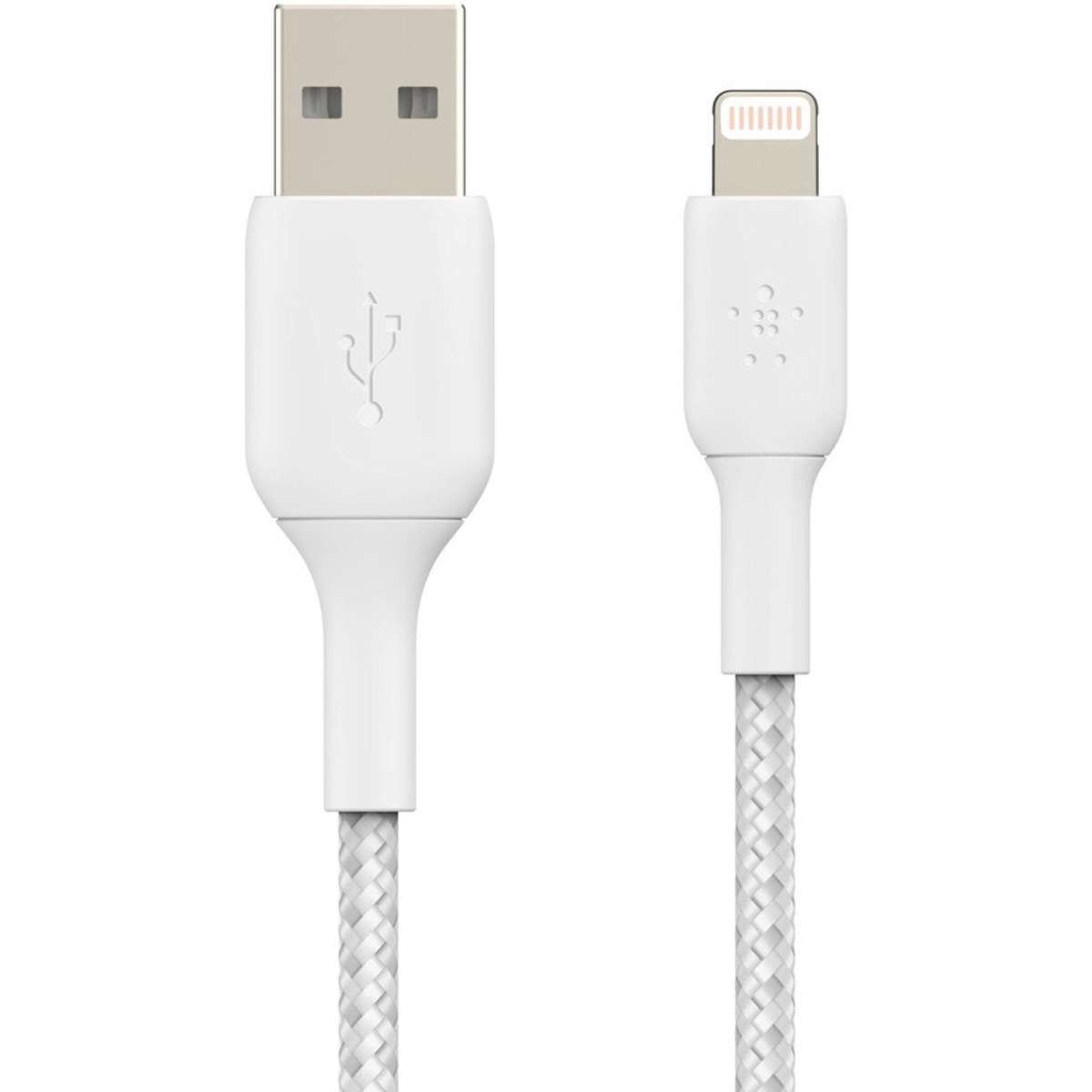 Belkin Â Boost Charge Lightning to USB-A Braided Cable 2m - White 1EA  | Woolworths