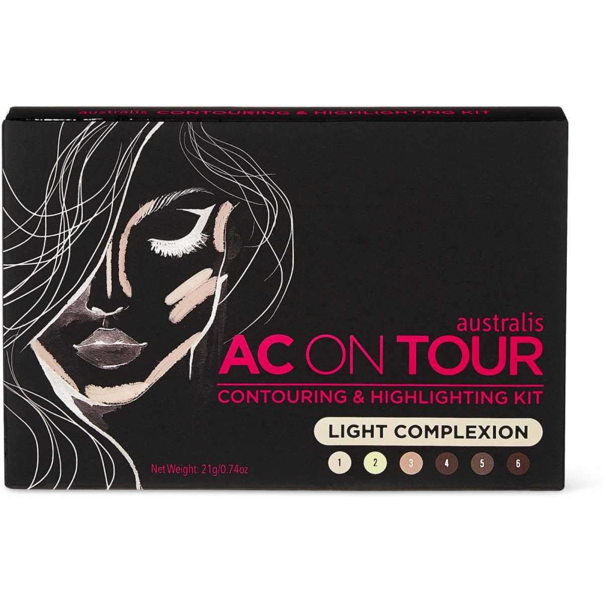 Australis On Tour Powder Contouring & Highlighting Palette Light