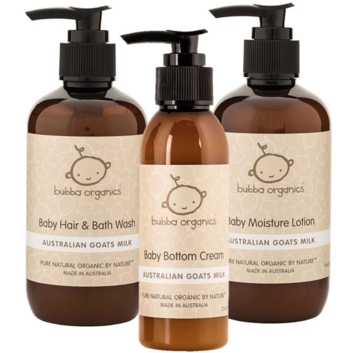 Bubba Organics Australian Goats Milk Baby Shampoo and Bath Wash ...