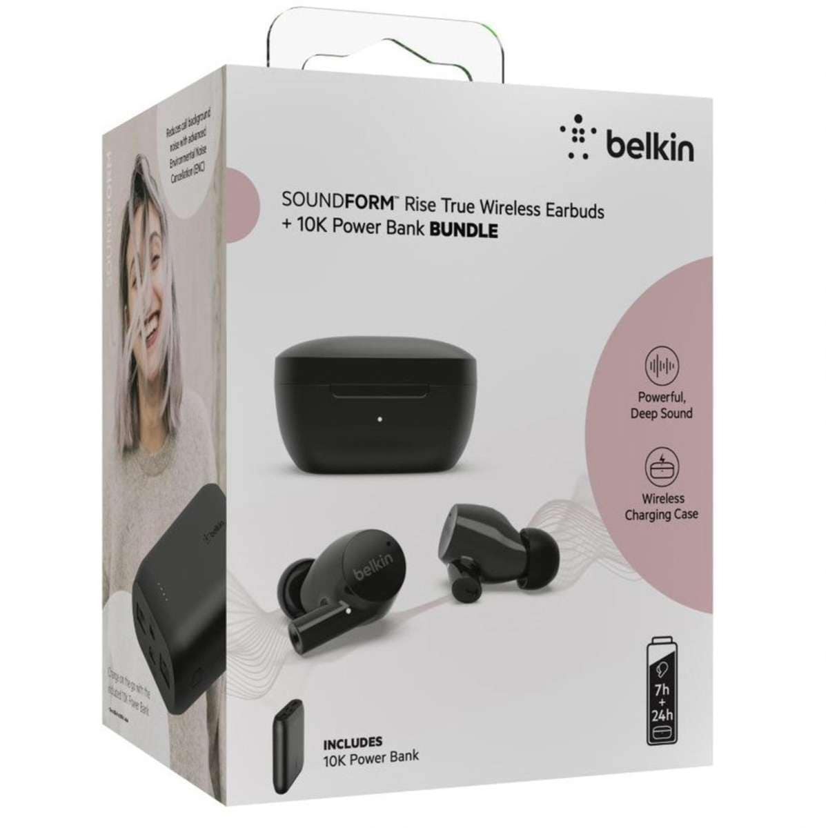 Belkin Soundform RISE True Wireless Earbuds + 10K Power Bank Bundle