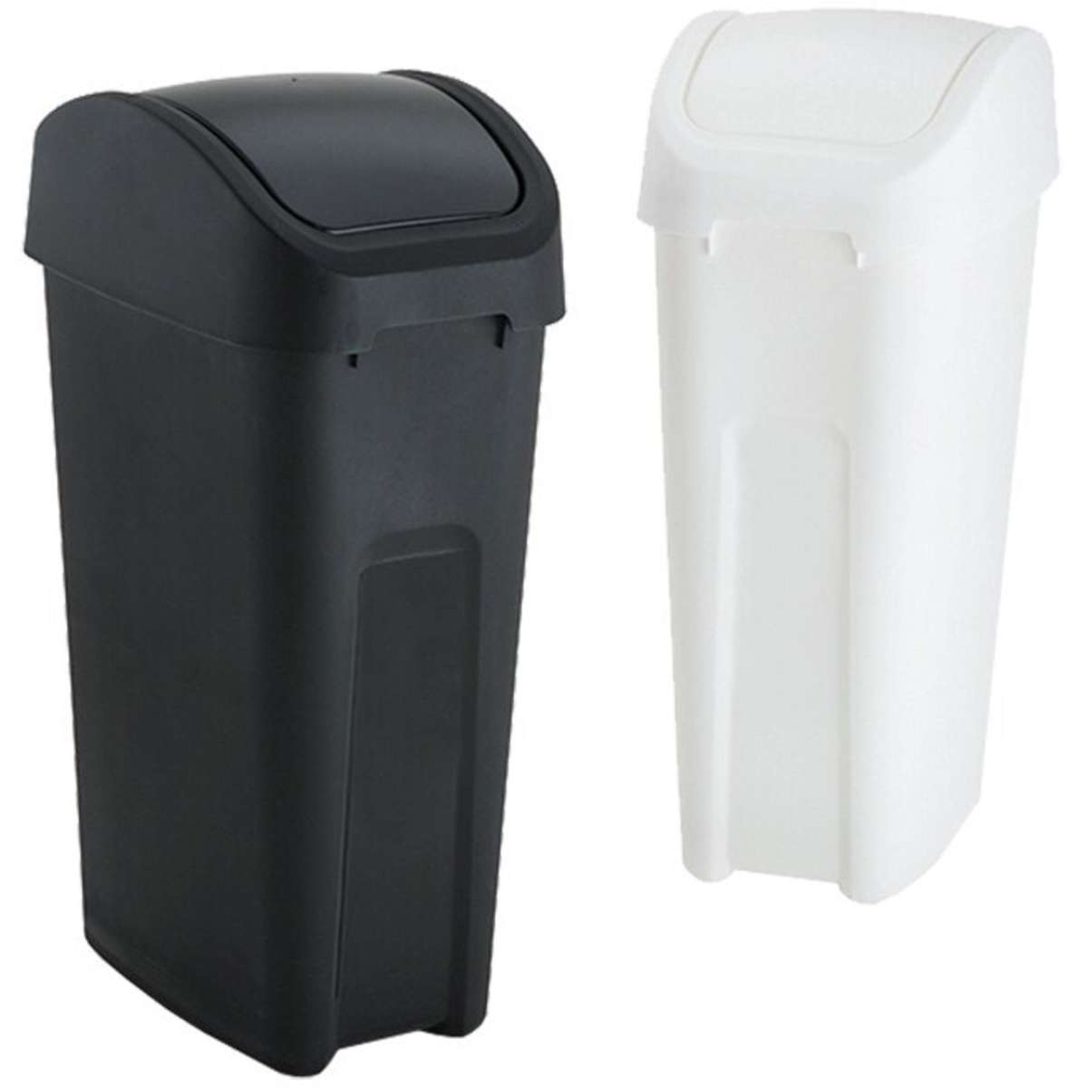 Ezy Storage Slim Line Bin with Swing Top Lid 55L Designs may vary