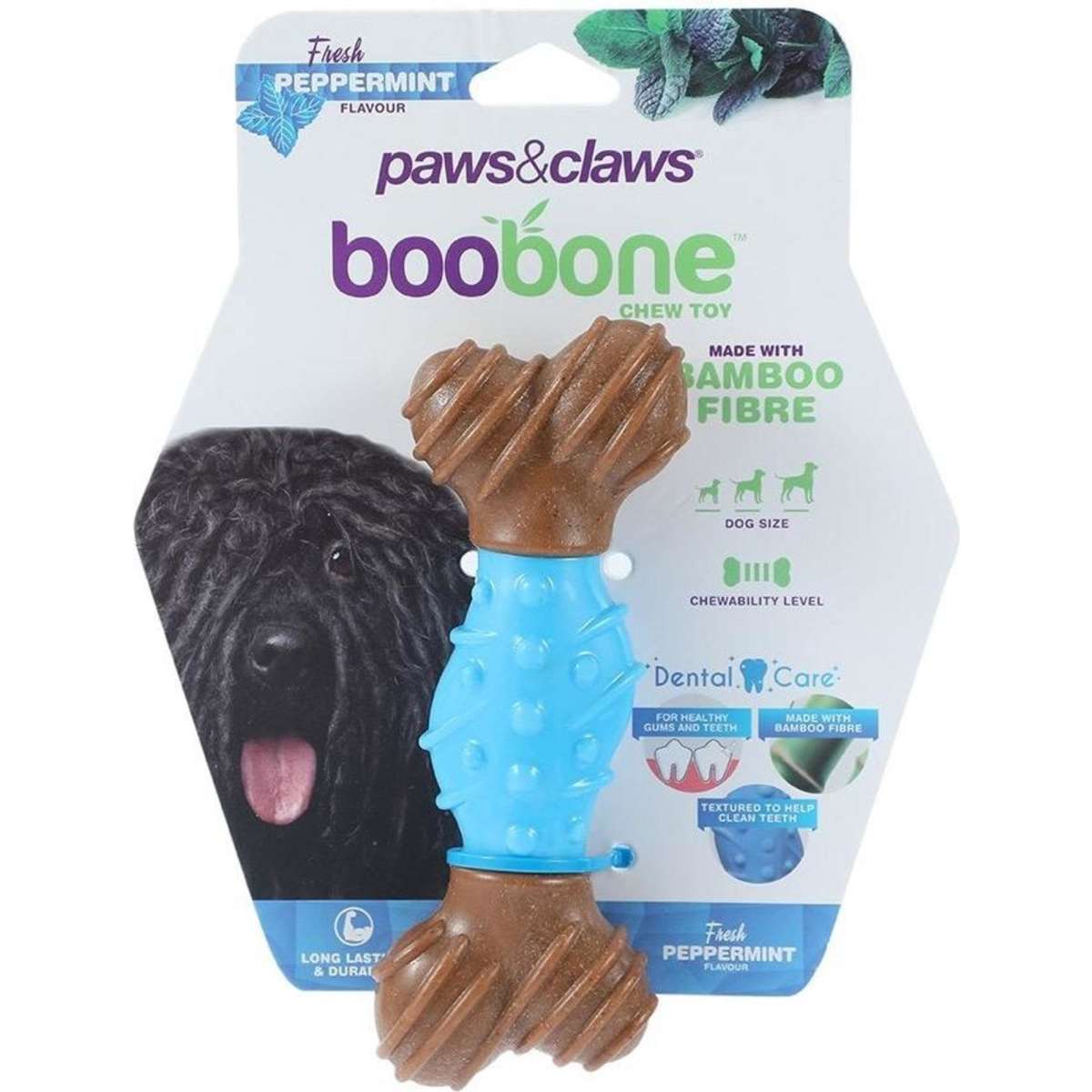 Paws & Claws BooBone Dental Bone Chew Toy - Peppermint | Woolworths