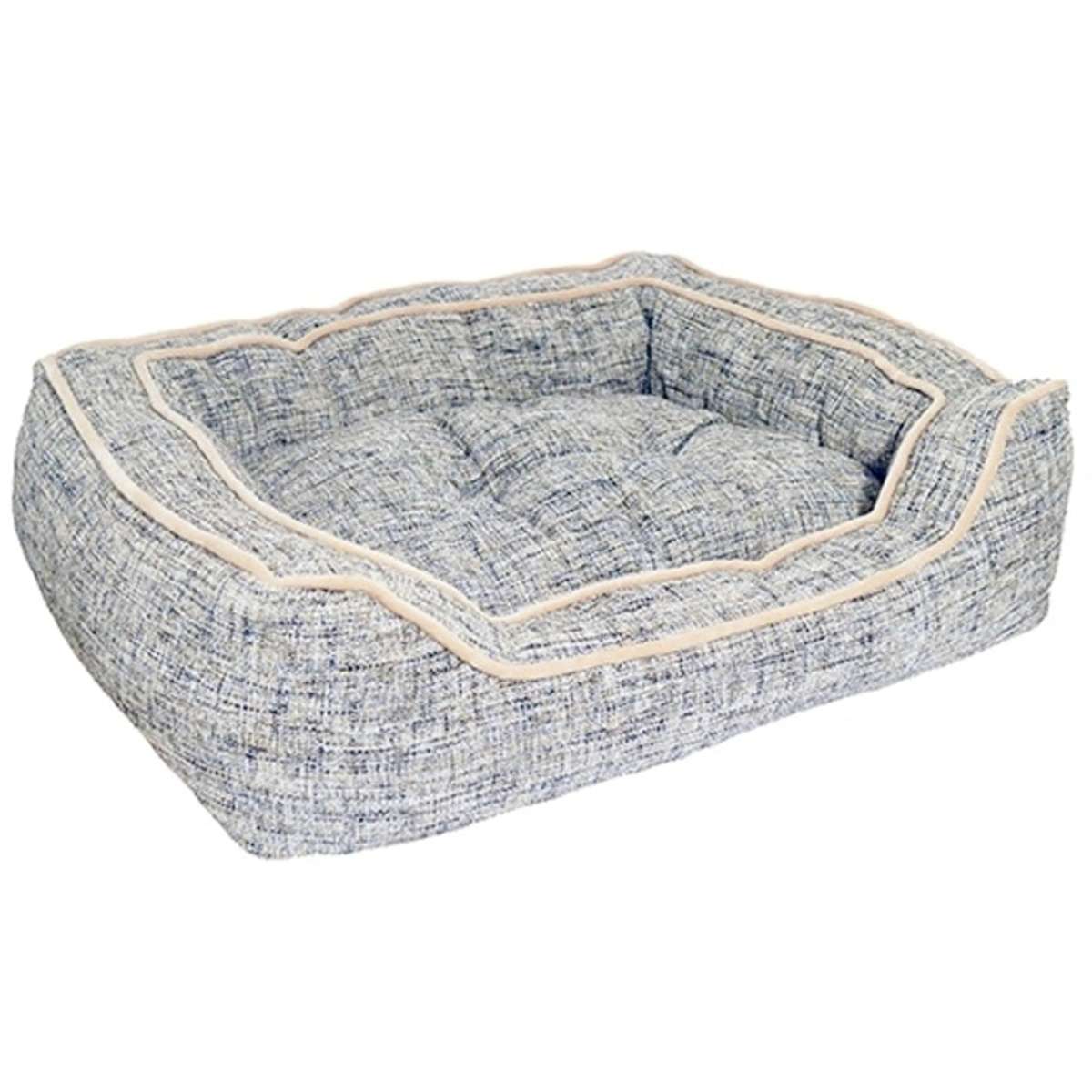 Rosewood 40 Winks Dog Sleeper Luxury Slate And Oatmeal Square Pet/Dog