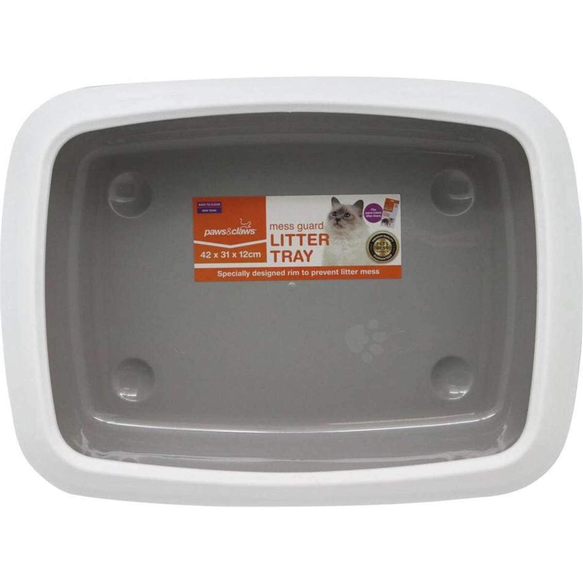 Paws & Claws Cat Litter Tray w/ Mess Guard Woolworths