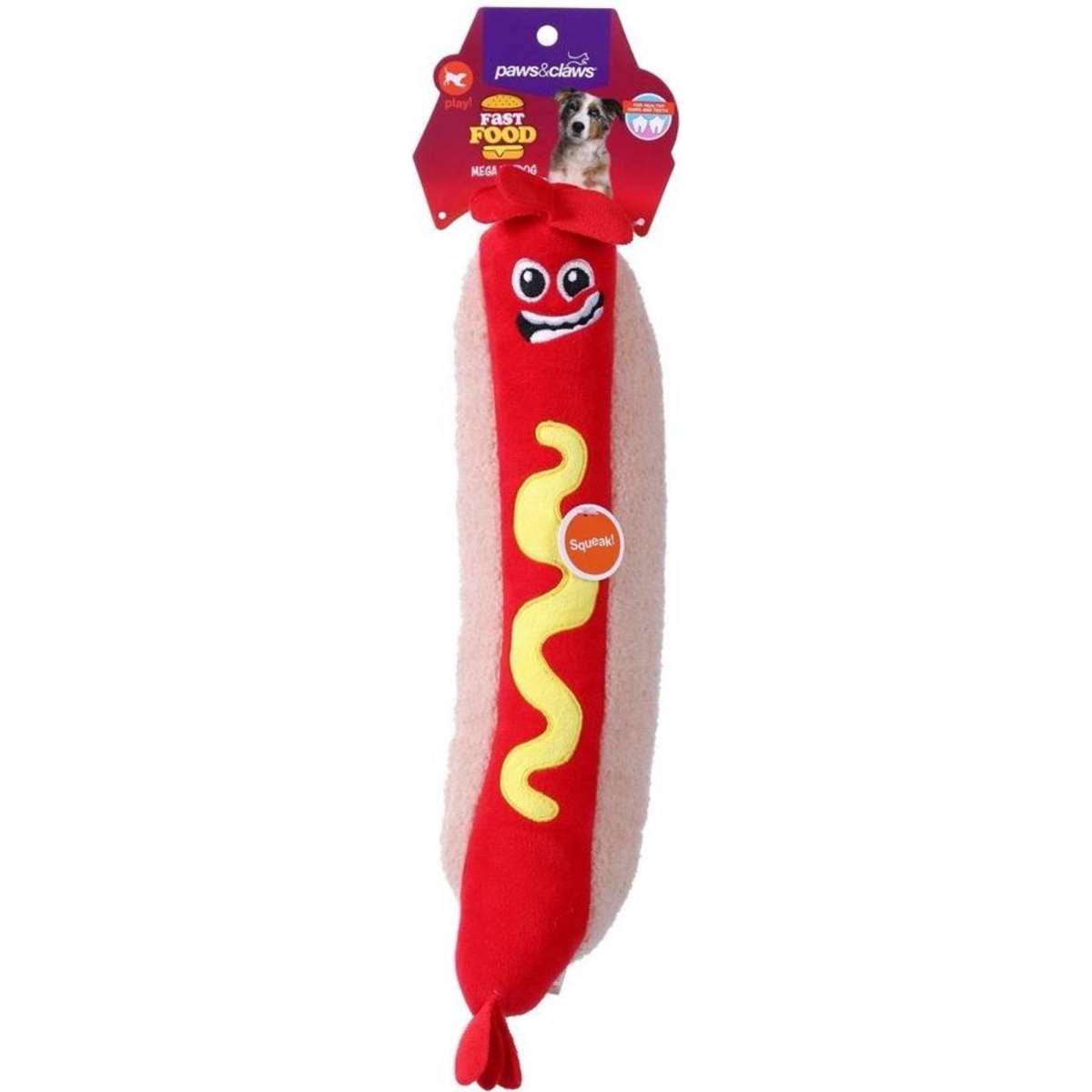 Paws And Claws Fast Food Mega Hotdog Plush Woolworths