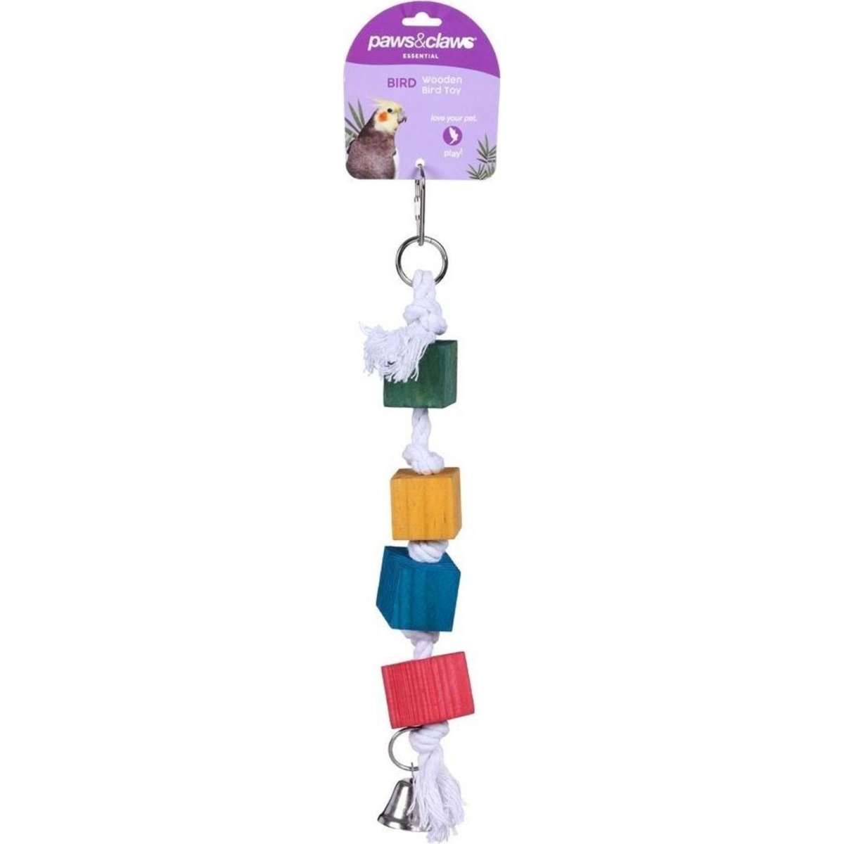 Paws & Claws Wooden Bird Toy Assorted 34cm Woolworths
