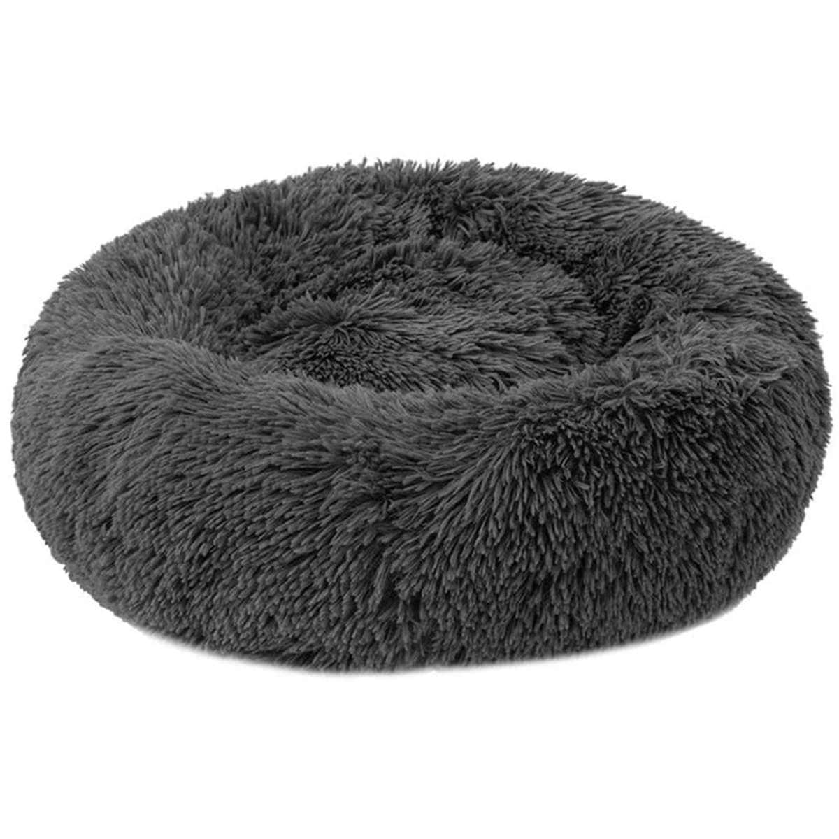 Royale 100cm Donut Cuddler Pet Beds L Dark Grey Woolworths