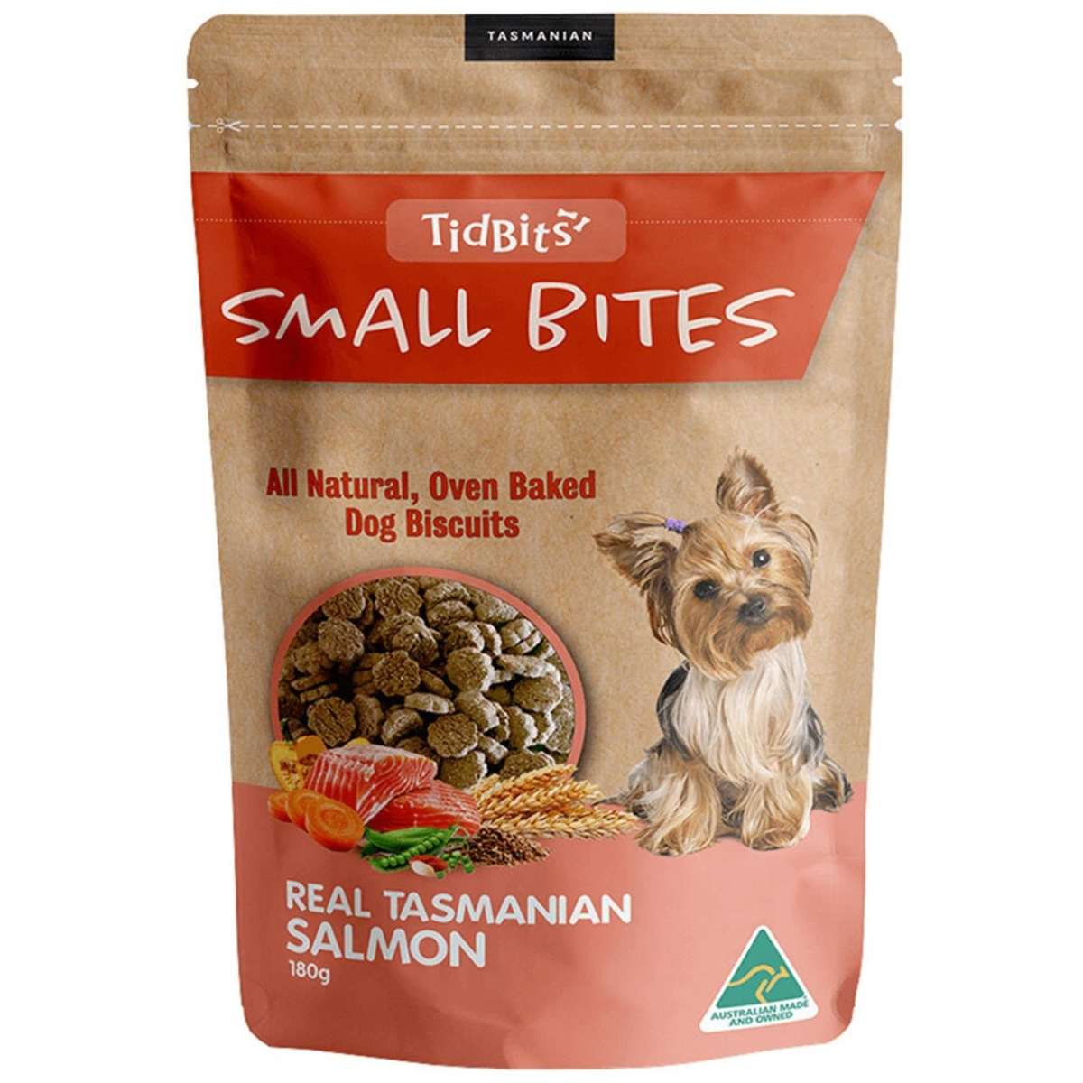 Tidbits 180g Small Bites Dog Biscuits Salmon Woolworths