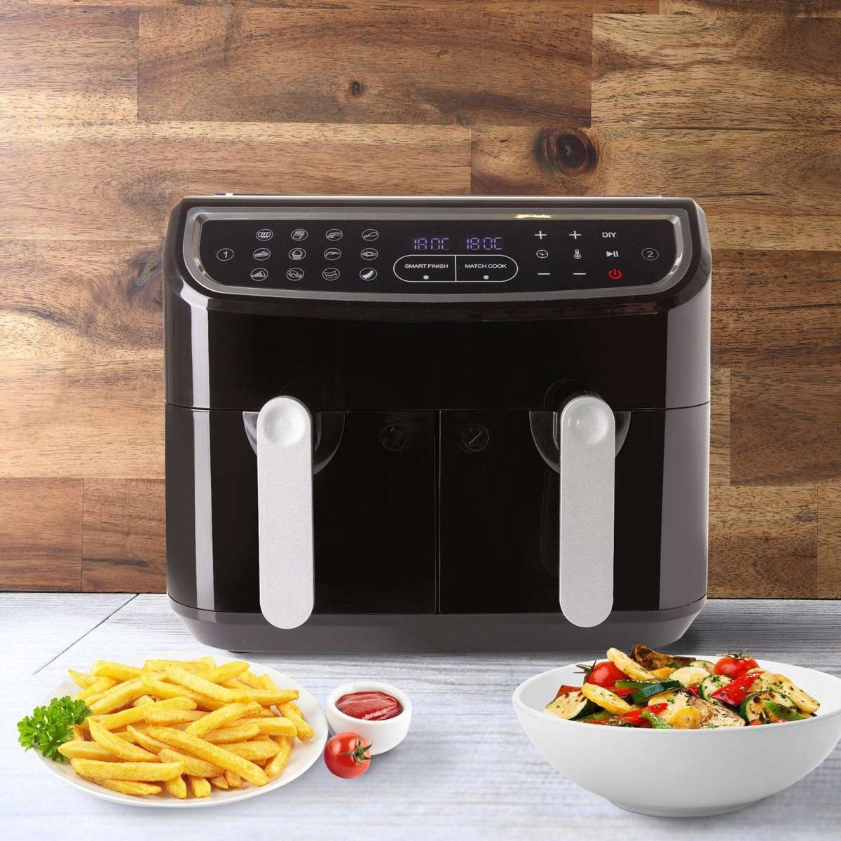 Kitchen Couture DUO 2Basket 12in1 Digital Air FryerBlack Woolworths