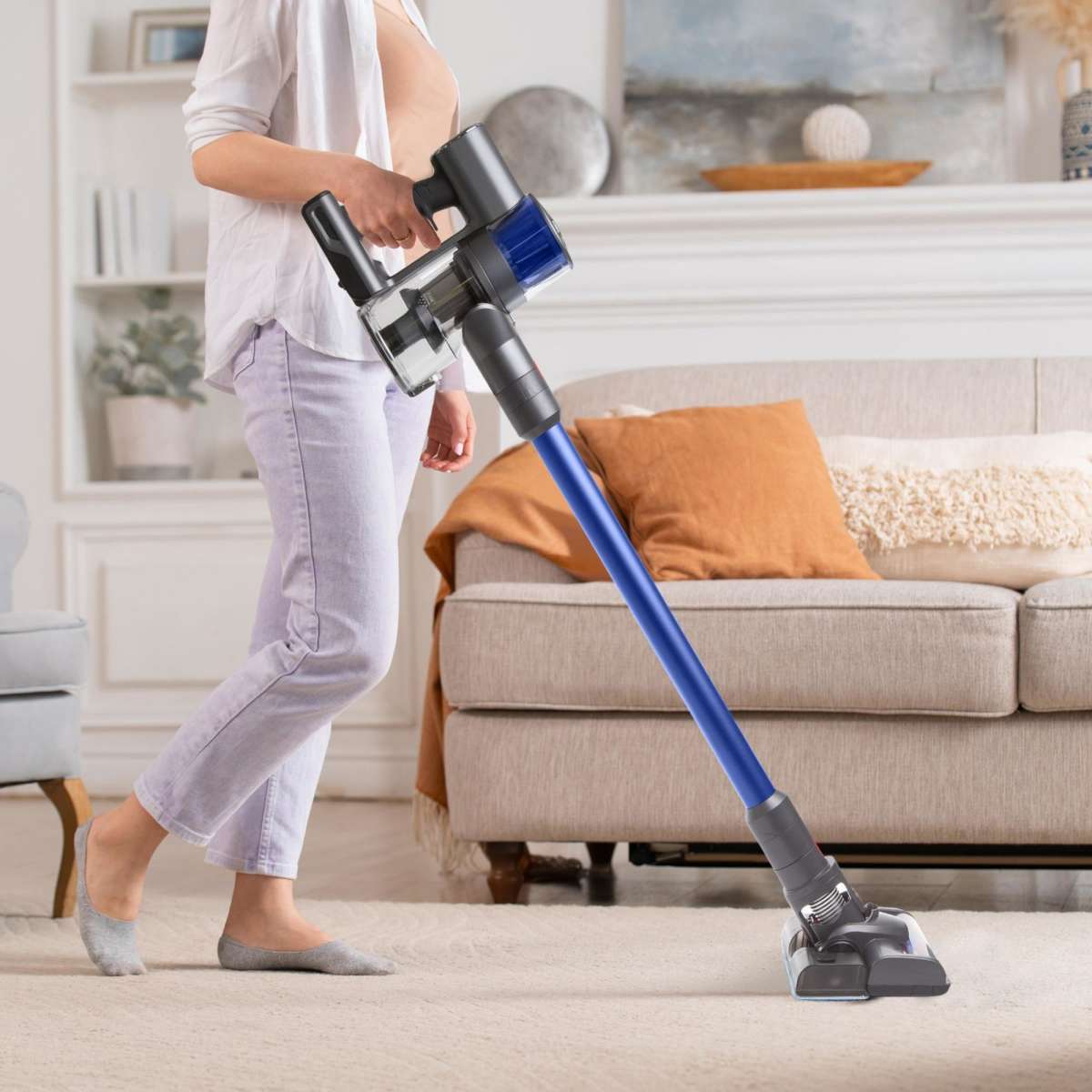 MyGenie H20 PRO Wet Mop 2IN1 Cordless Stick Vacuum Blue Woolworths