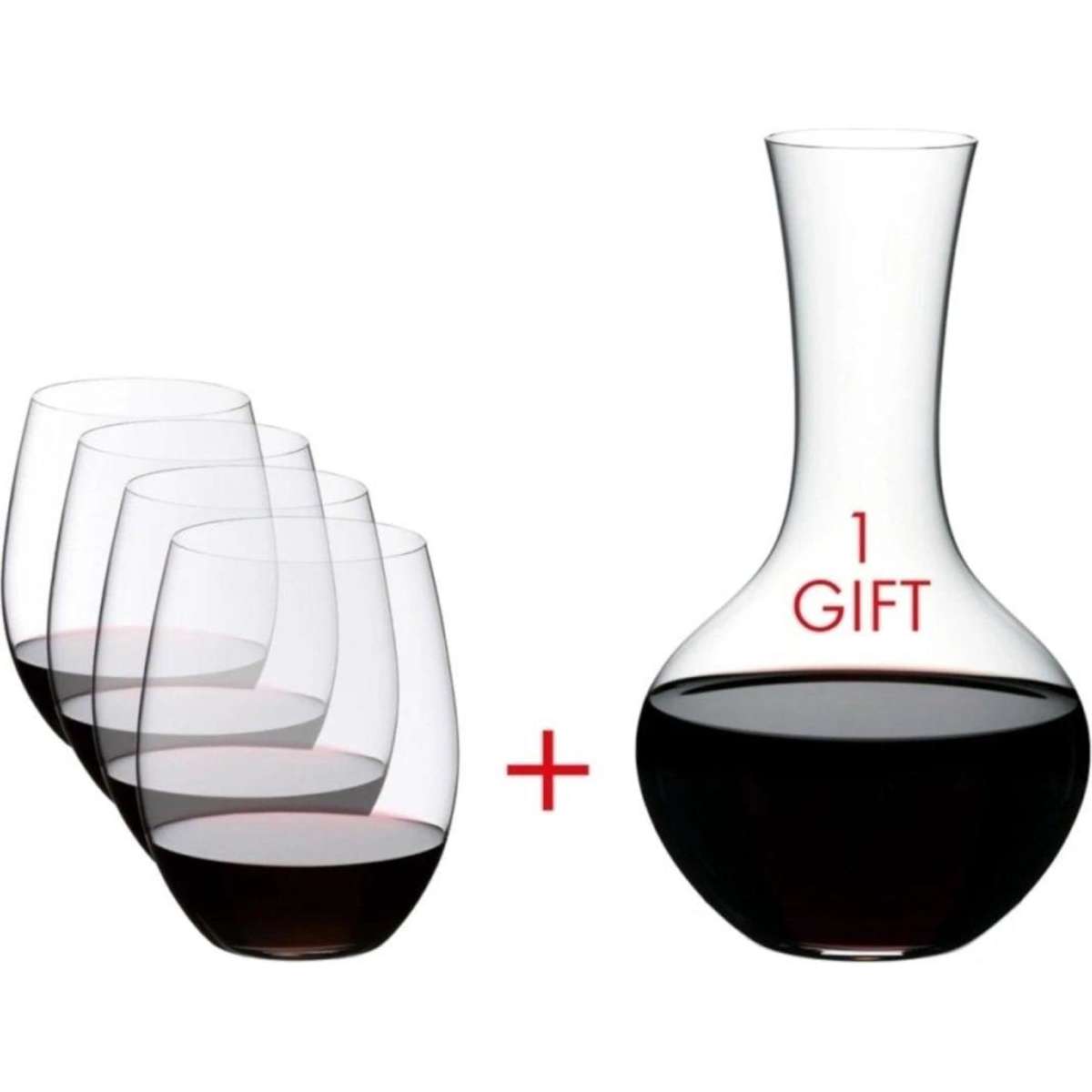 Riedel 'O' Cab Set of 4 + Decanter Woolworths