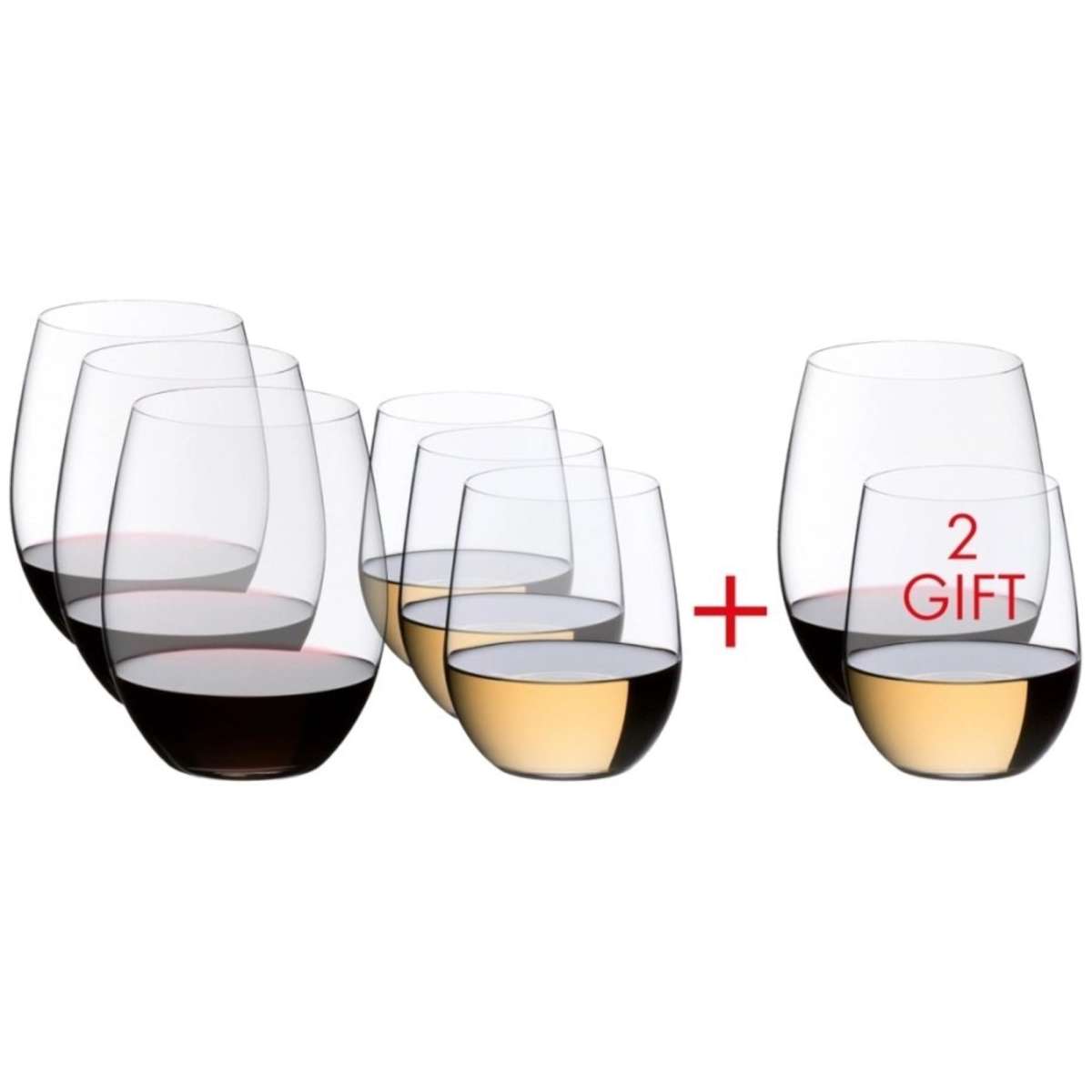 Riedel 'O' 6+2 & Viognier Glasses Woolworths