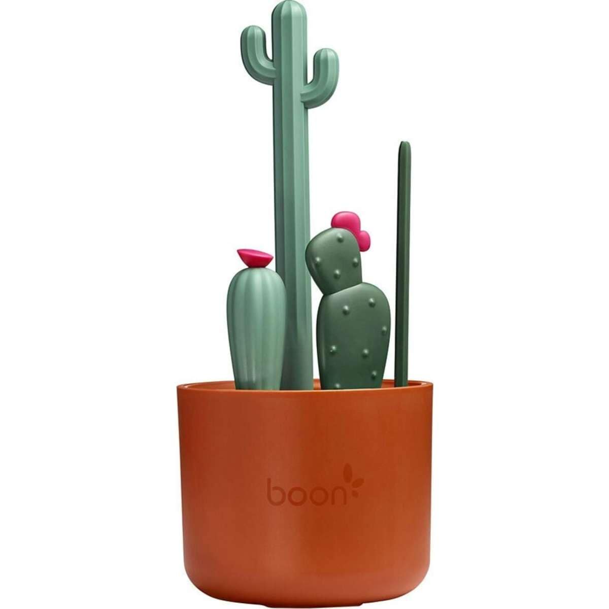 Boon Cacti 4 Pc Bottle Brush Set Brown/Dark Gre Woolworths