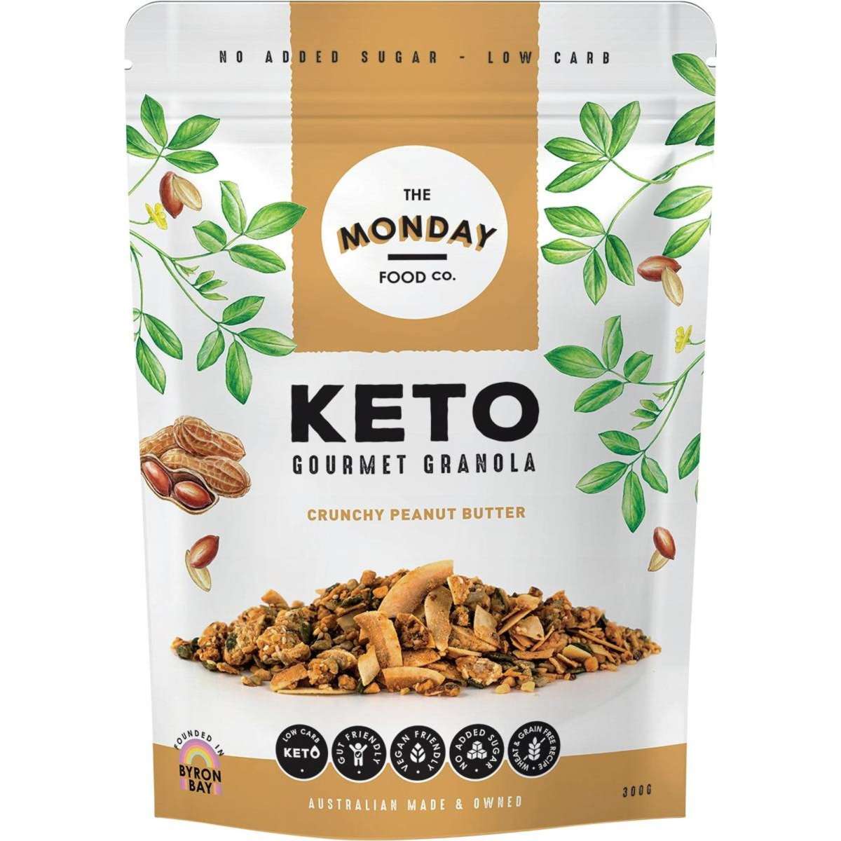 The Monday Food Co Keto Granola Crunchy Peanut Butter 300g Woolworths