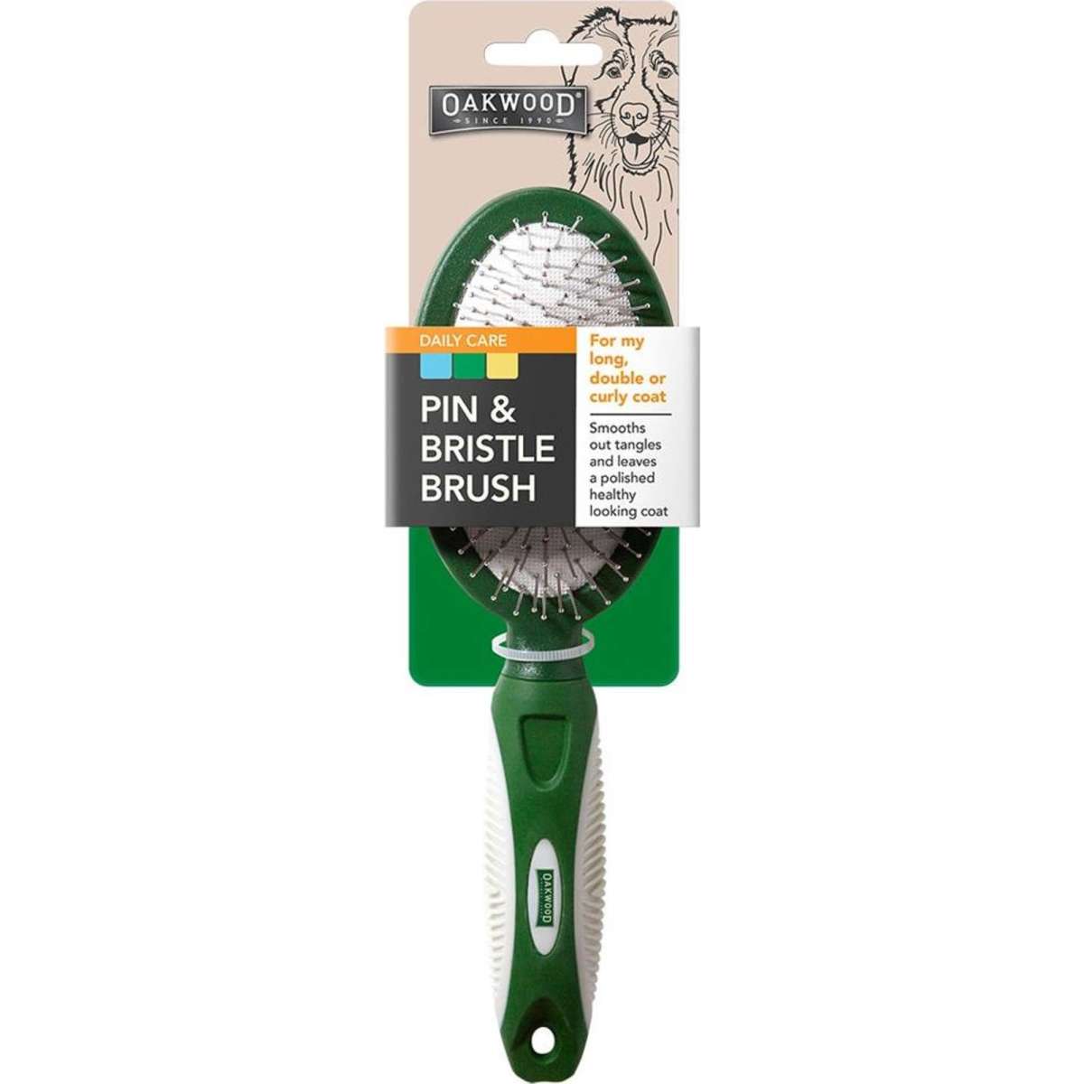 Oakwood Pin & Bristle Dog Brush Woolworths