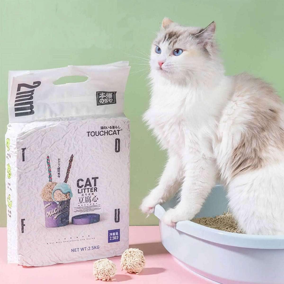 Touchcat Tofu Absorbent and Clumping Cat Litter 2.5kg Woolworths