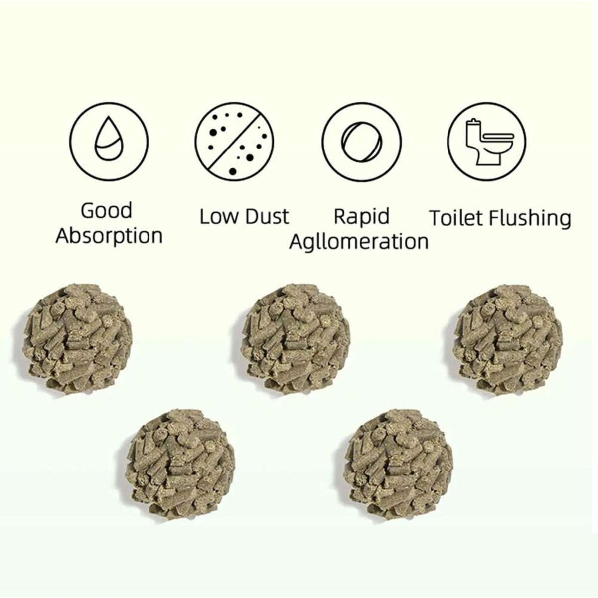 Touchcat High Clumping EcoFriendly Peanut Shell Kitty Cat Litter 2.5kg
