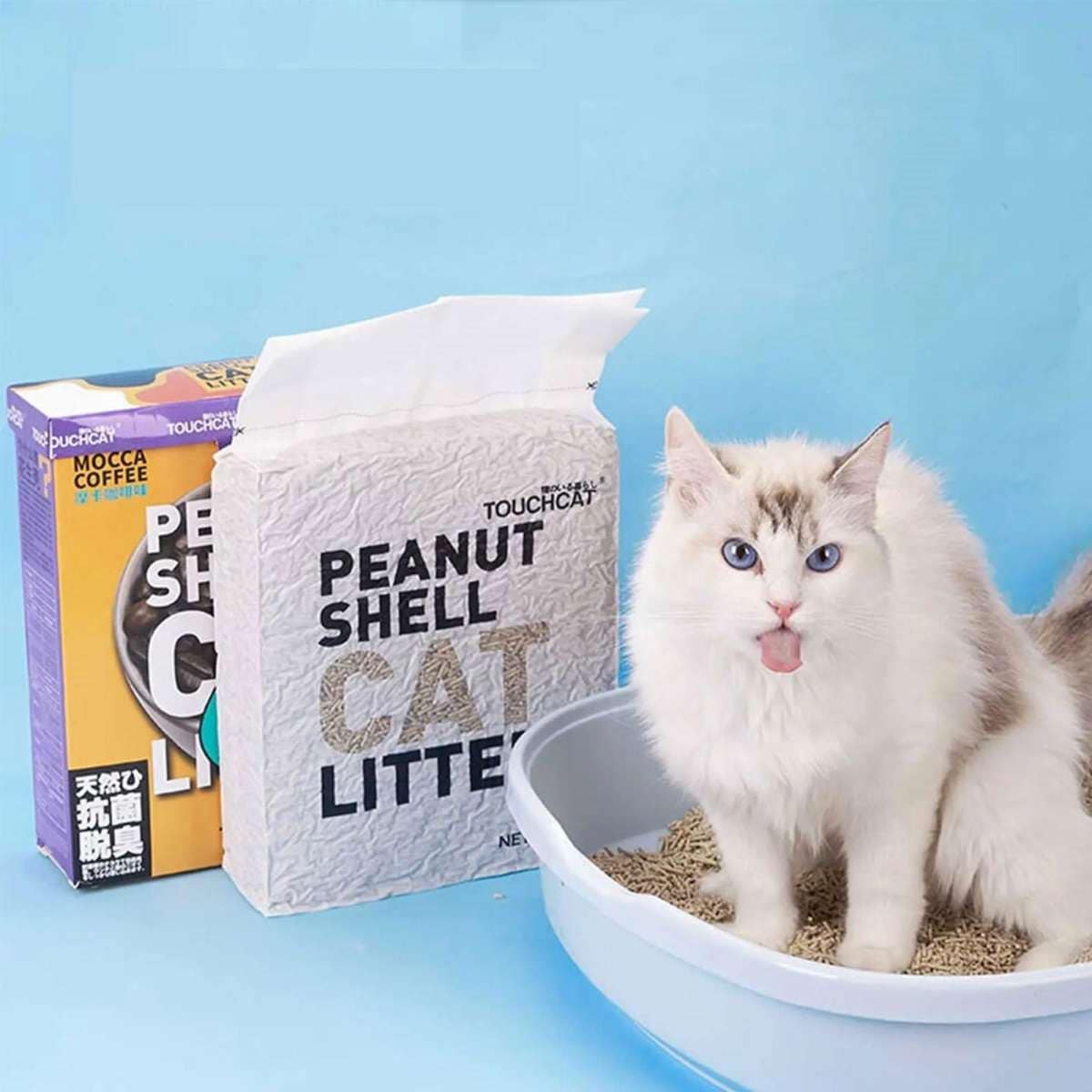 Touchcat High Clumping EcoFriendly Peanut Shell Kitty Cat Litter 2.5kg