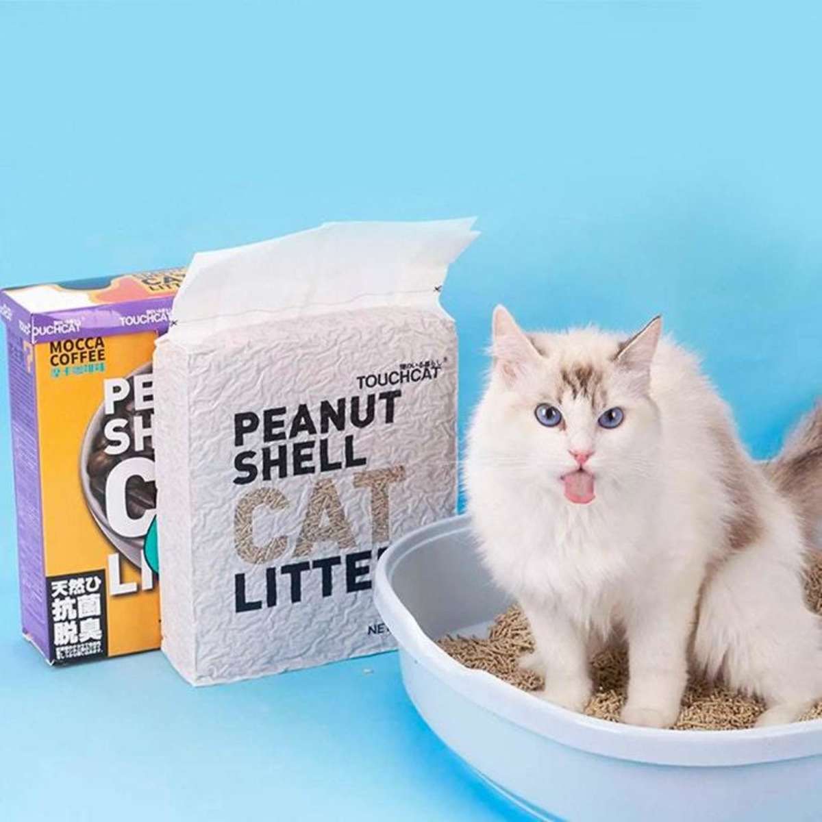Touchcat High Clumping EcoFriendly Peanut Shell Kitty Cat Litter 2.5kg