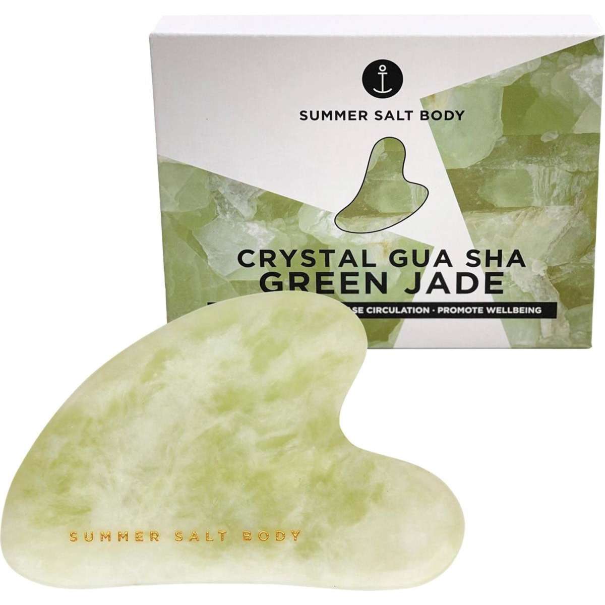Summer Salt Body Crystal Gua Sha Green Jade 1 Pack Woolworths