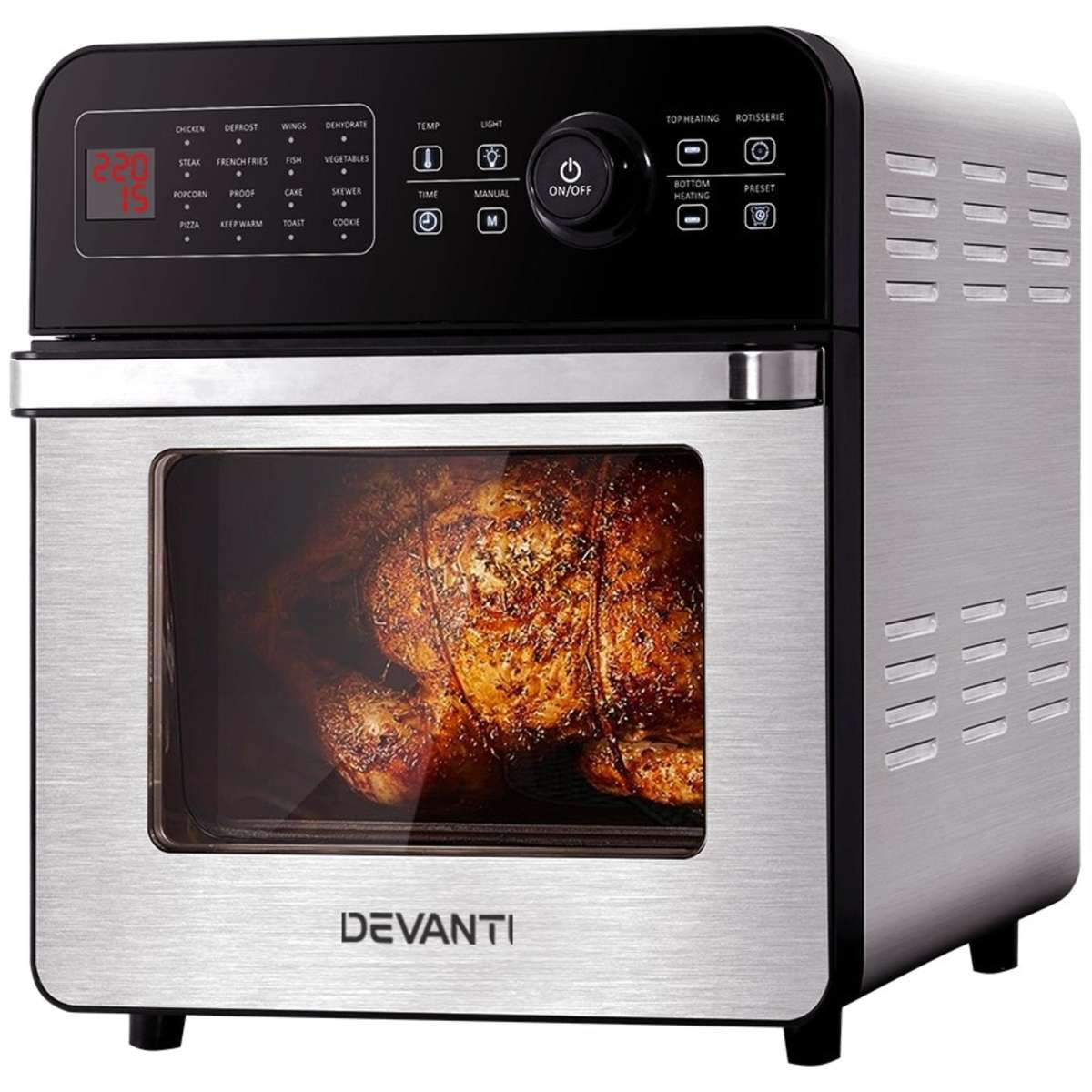 Devanti 18L Digital Air Fryer Oil Free Airfryer Kitchen Cooker Deep