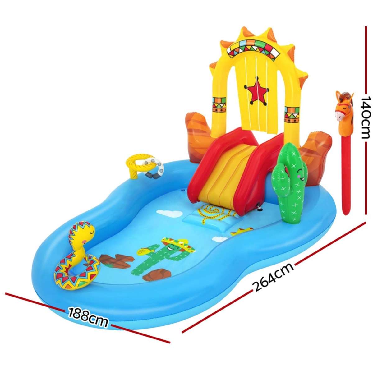 Bestway Swimming Pool Above Ground Inflatable Kids Play Wild West Pools Toy Game Woolworths