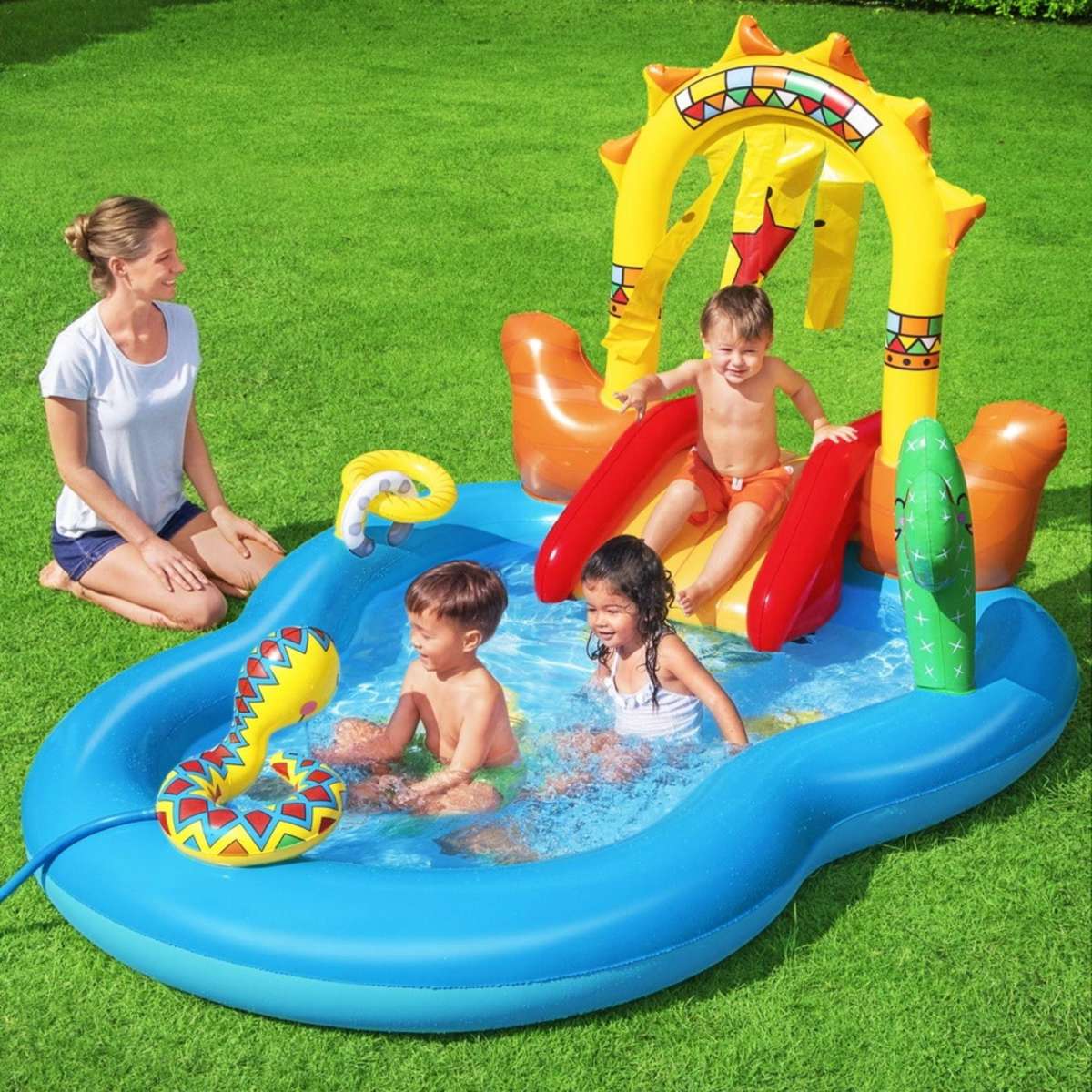 Bestway Swimming Pool Above Ground Inflatable Kids Play Wild West Pools ...