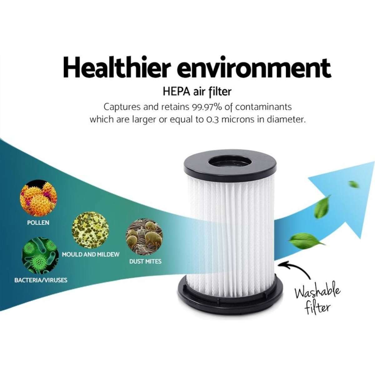 Devanti Handheld Vacuum Cleaner Cordless Stick Car Vacuum Cleaners HEPA