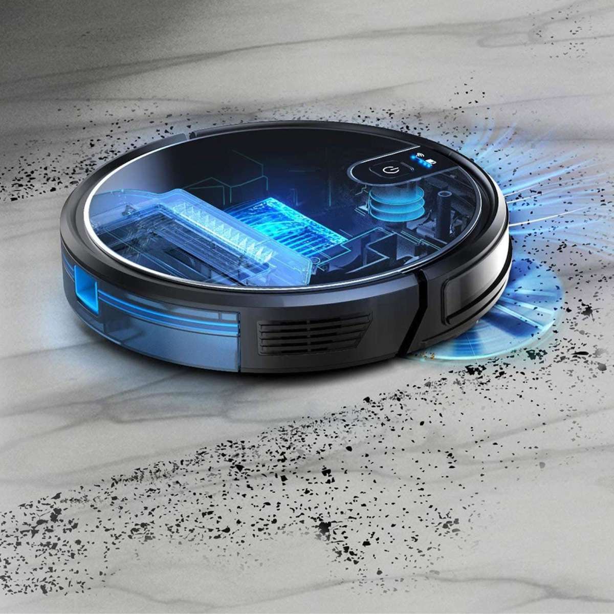 MyGenie XSonic Wifi Pro Robotic Vacuum Cleaner Wet Dry Black Woolworths