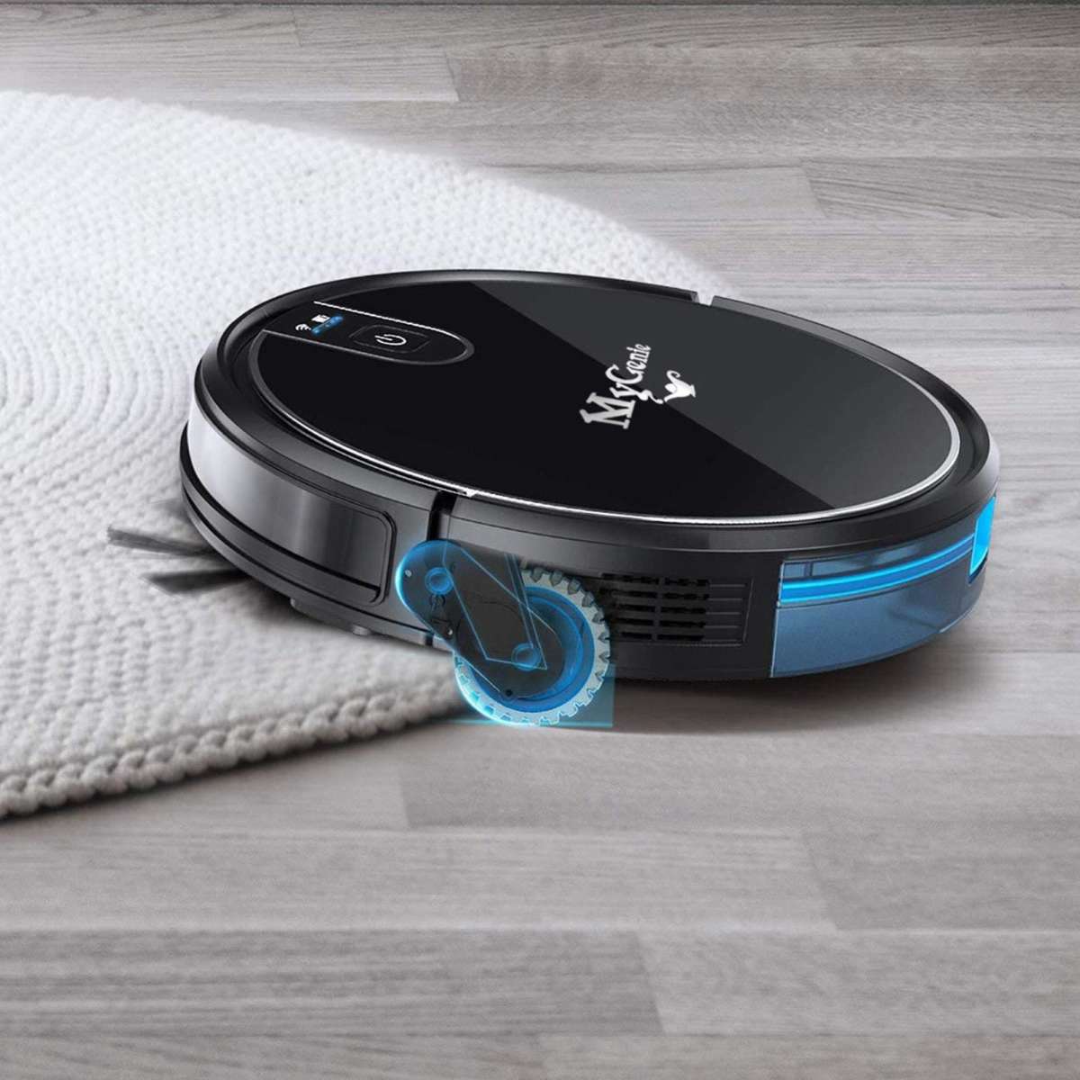 MyGenie XSonic Wifi Pro Robotic Vacuum Cleaner Wet Dry Black Woolworths