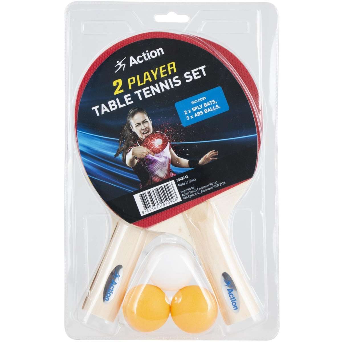 Action 2 Player Table Tennis Set Woolworths
