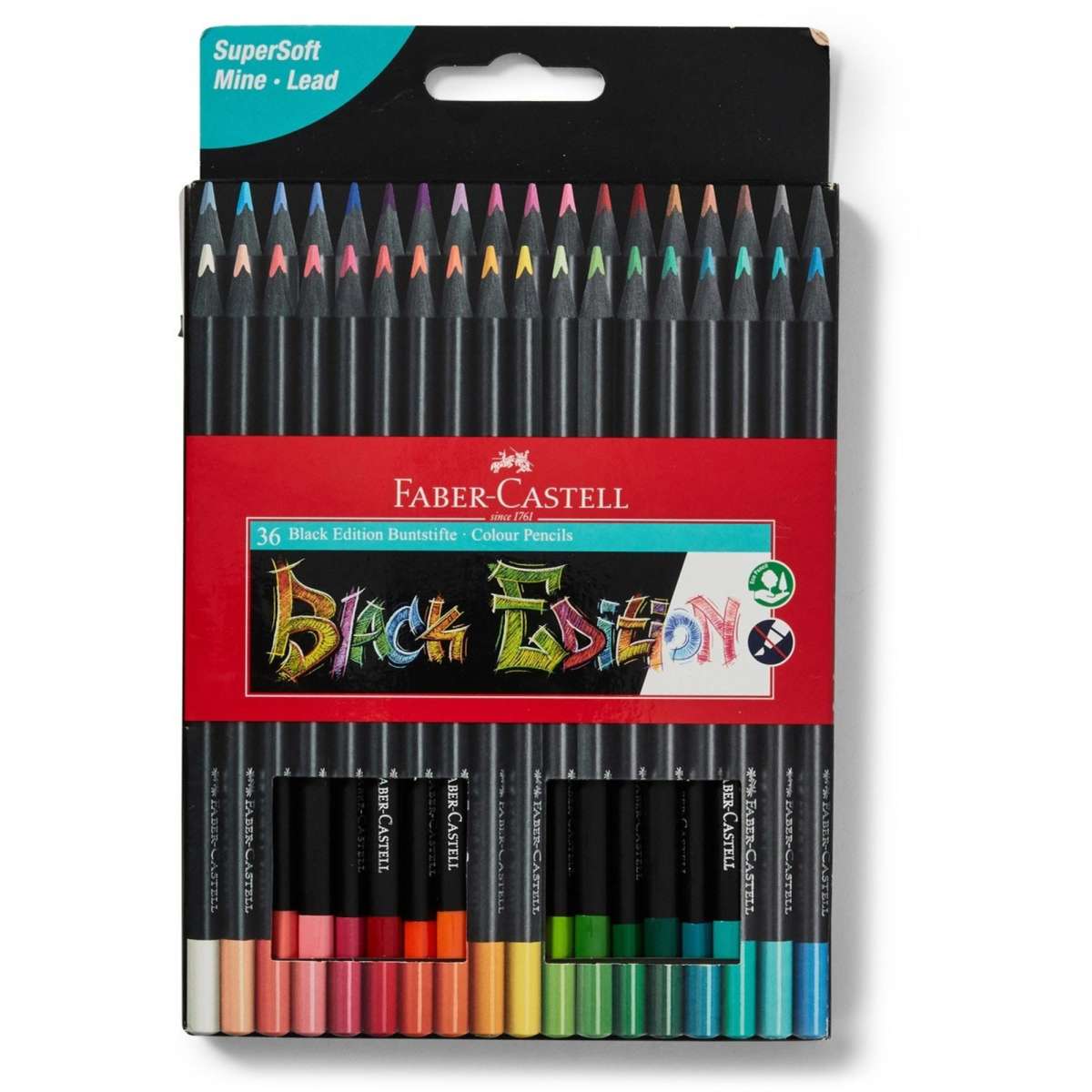 Faber-Castell Black Edition Colour Pencils 36 Pack | Woolworths