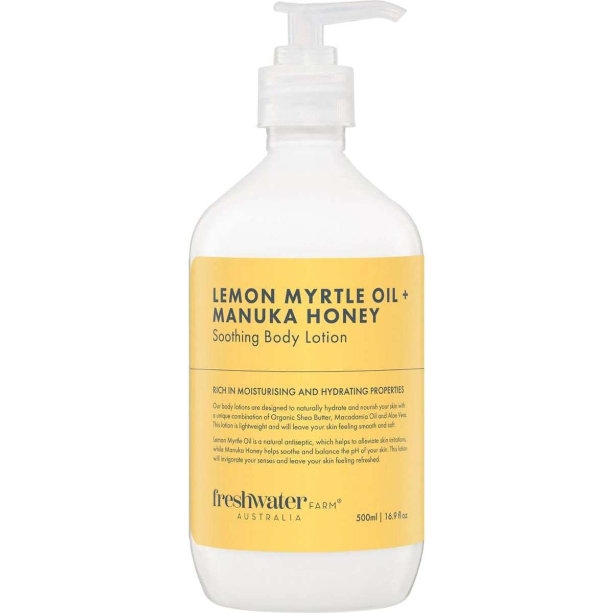 Freshwater Farm Lemon Myrtle Oil + Manuka Honey Body Lotion 500ml
