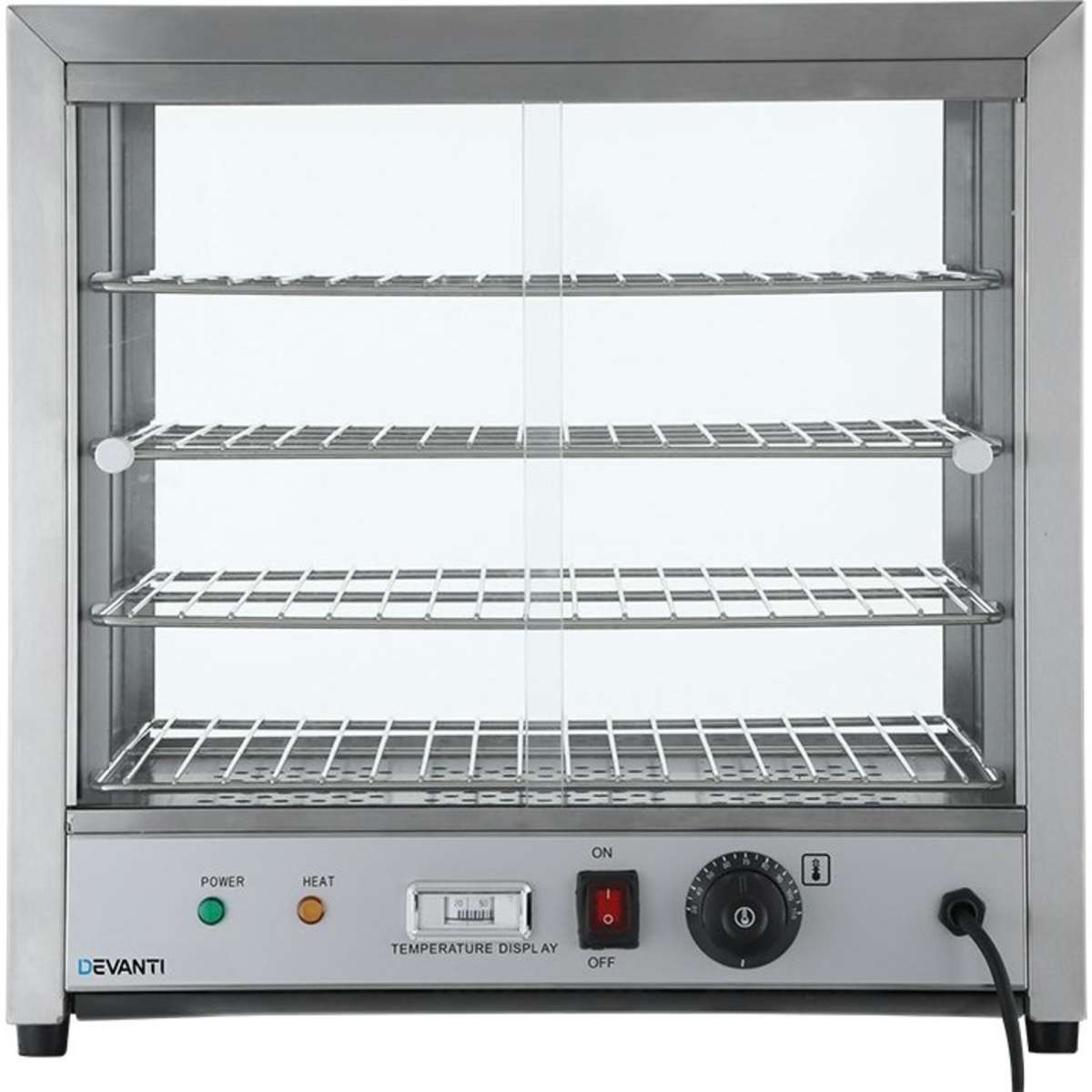 Devanti Commercial Food Warmer Hot Display Showcase 54cm