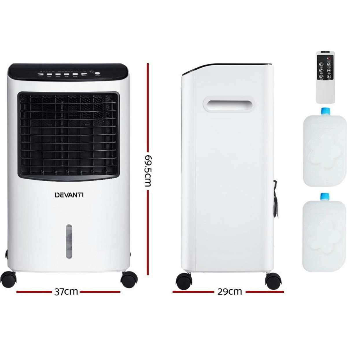 Devanti Evaporative Air Cooler Conditioner 8L Portable | Woolworths