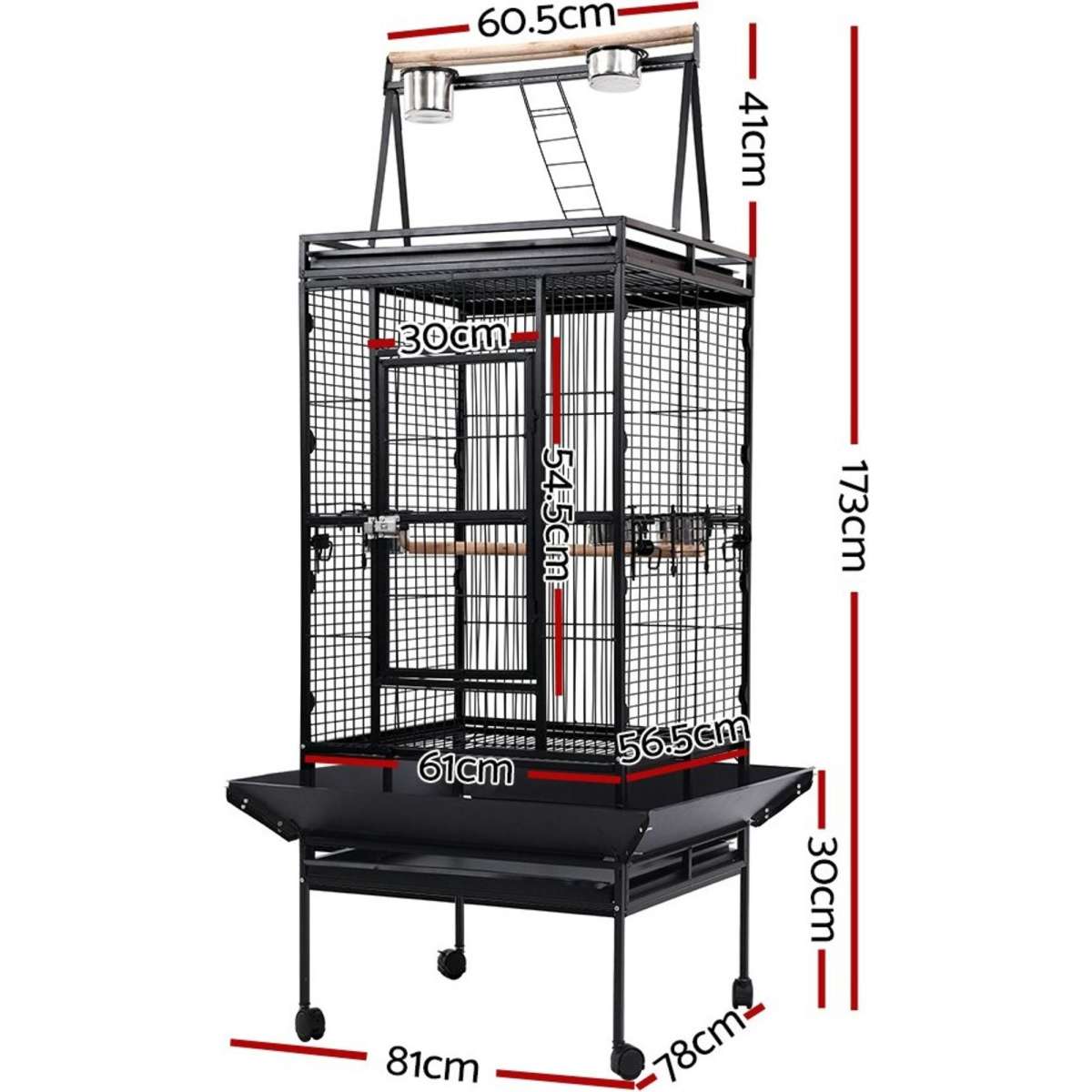 i.Pet Bird Cage Pet Cages Aviary 173CM Large Travel Stand Budgie Parrot