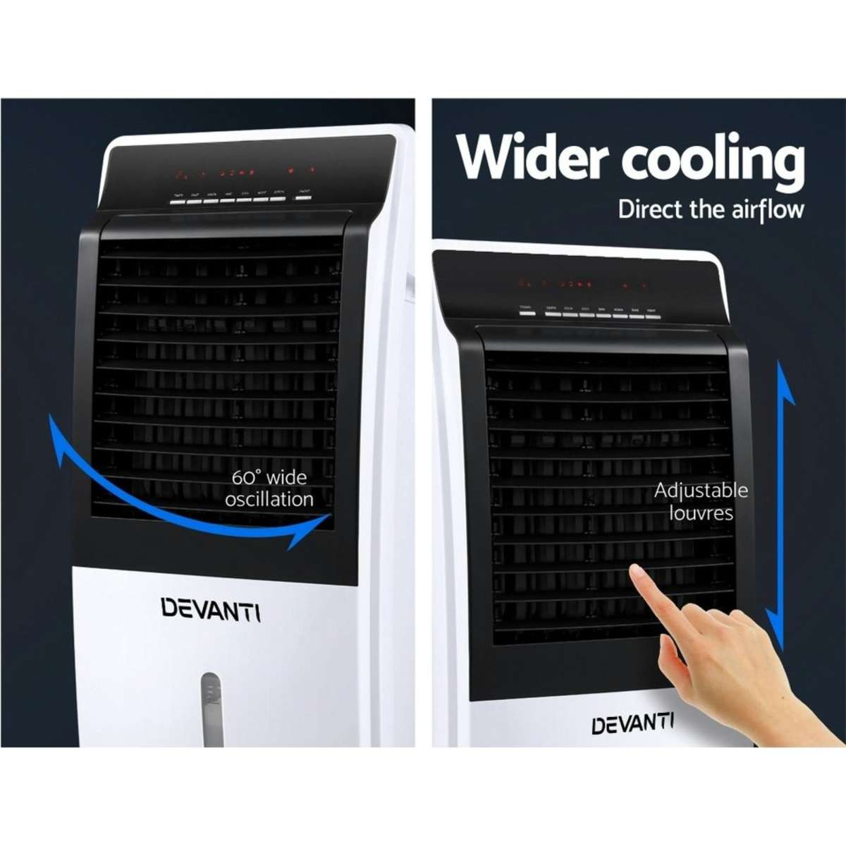Devanti Evaporative Air Cooler Conditioner Portable Cooling Fan