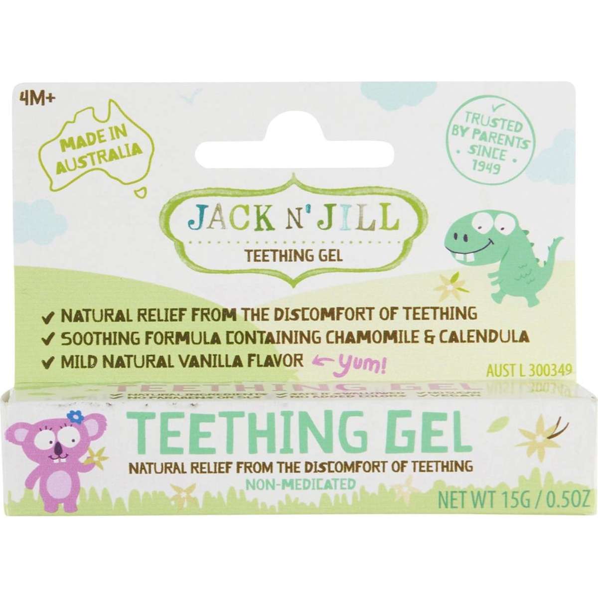 Jack N' Jill Teething Gel 4 Months+ 15g Woolworths