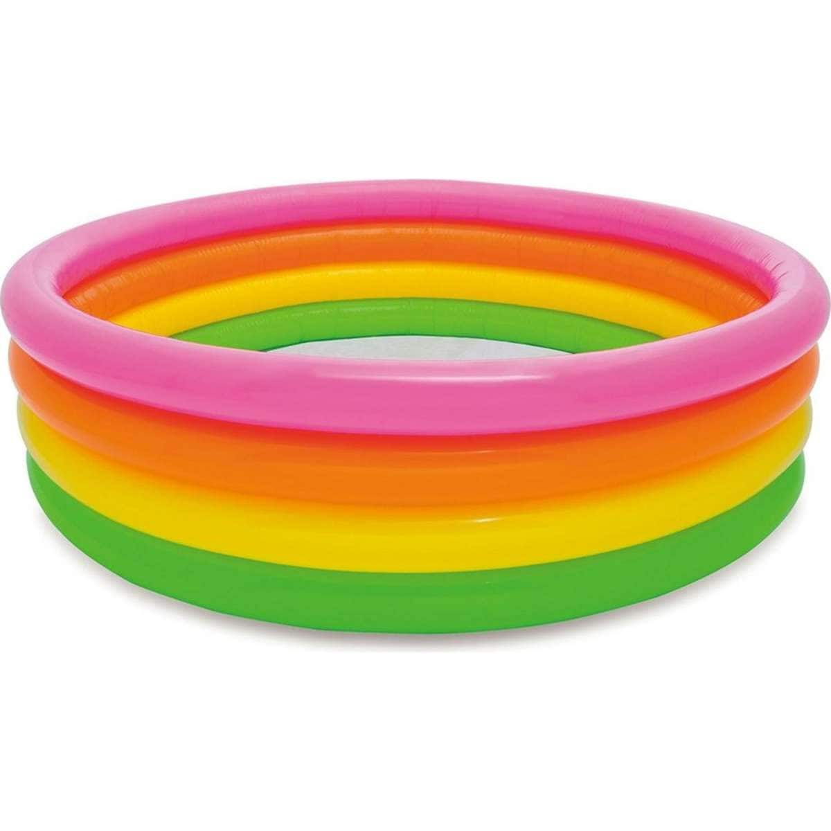 Intex Round Inflatable Kids Swimming Pool Multicoloured 168 x 46cm