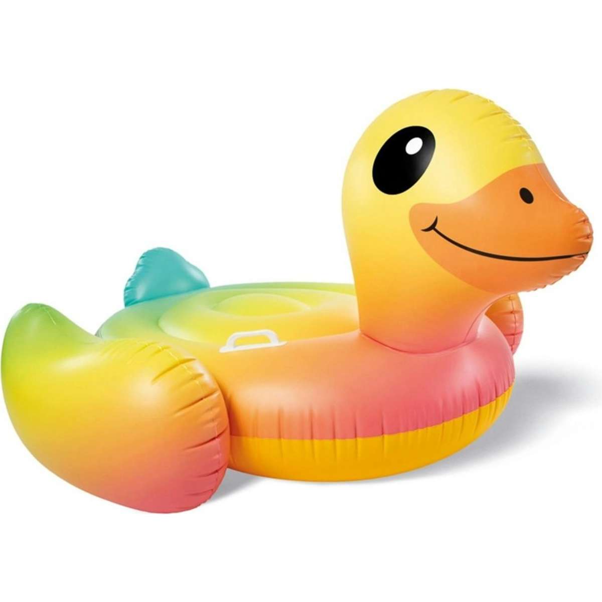 Intex Yellow Duck Inflatable RideOn Toy 147cm Woolworths